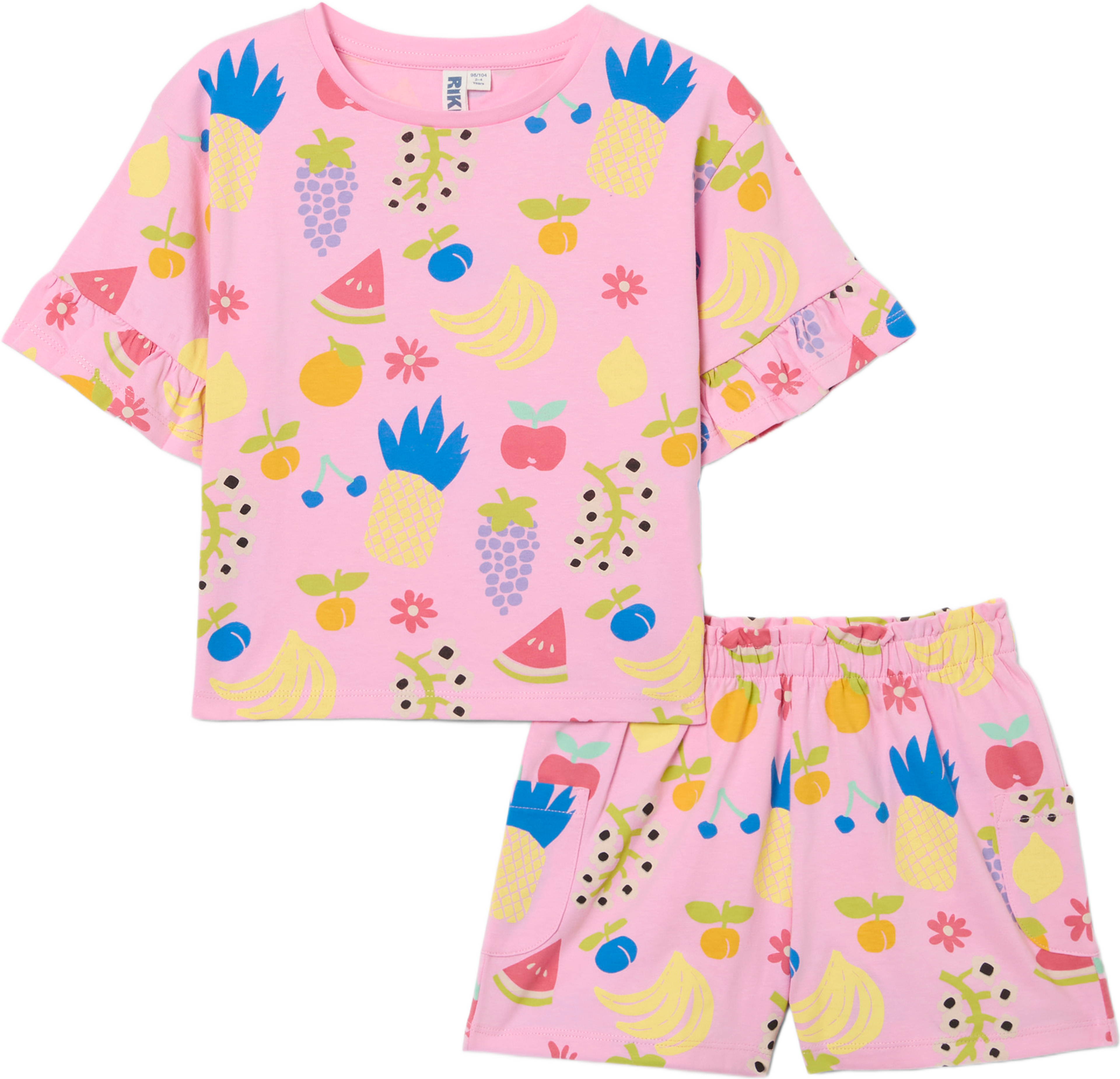 Tvådelat set BIRGITTE, från RIKIKI, i färgen Tropical. Klicka för att öppna bilden i stort format