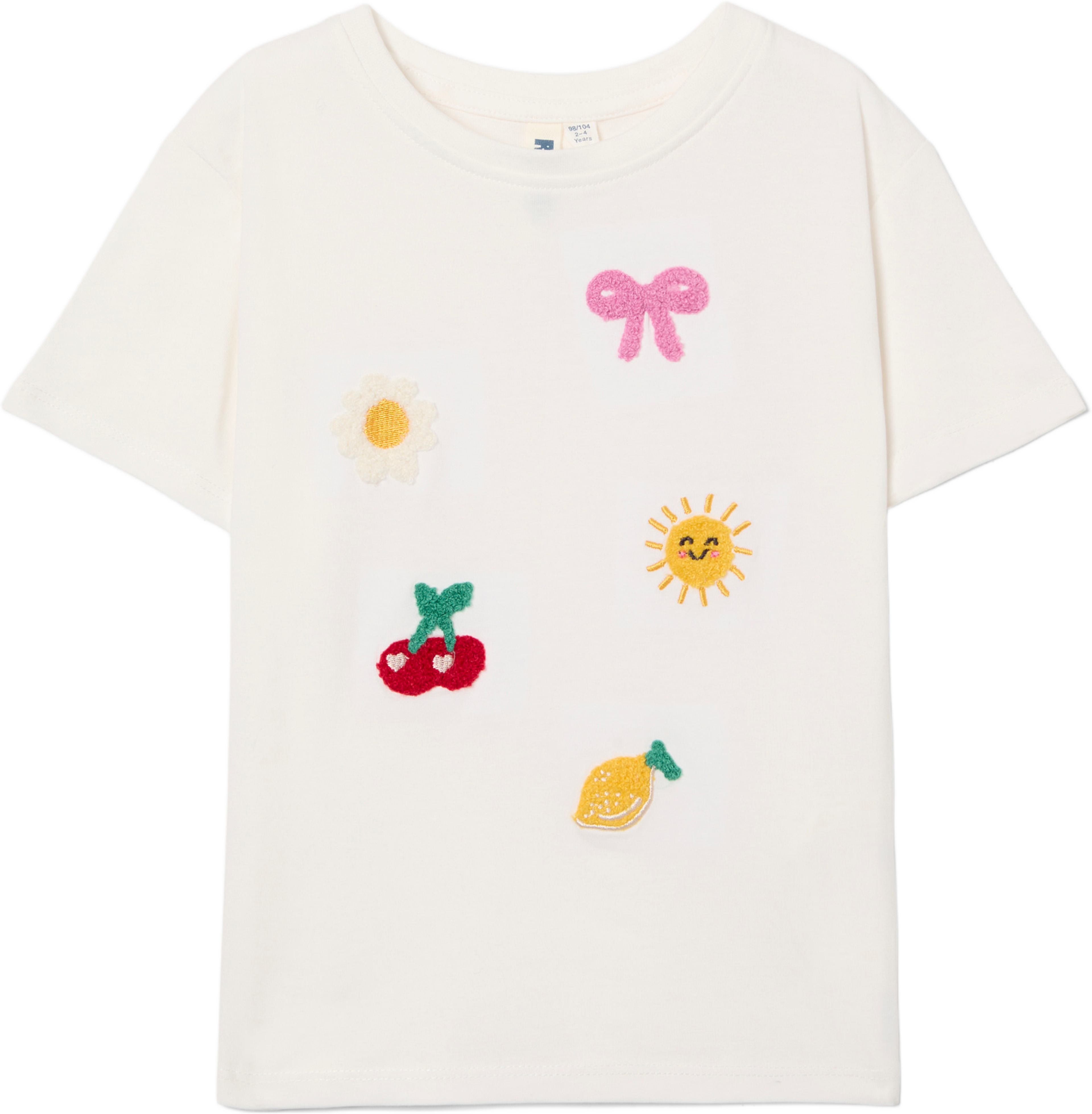 T-shirt med broderi KATIE, från RIKIKI, i färgen Embroidery. Klicka för att öppna bilden i stort format