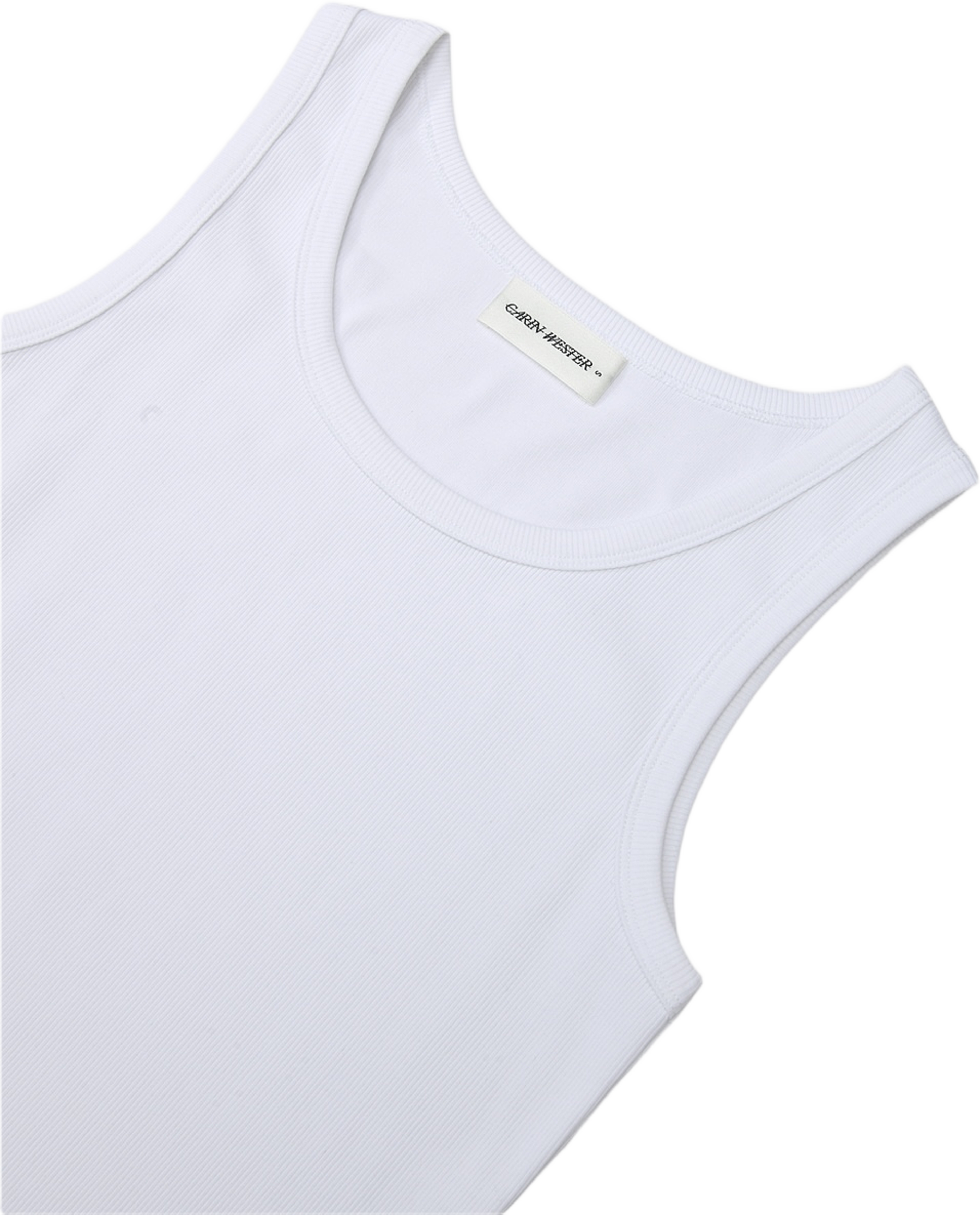 Ribbat linne SUNNI, från Carin Wester, i färgen Bright White. Klicka för att öppna bilden i stort format