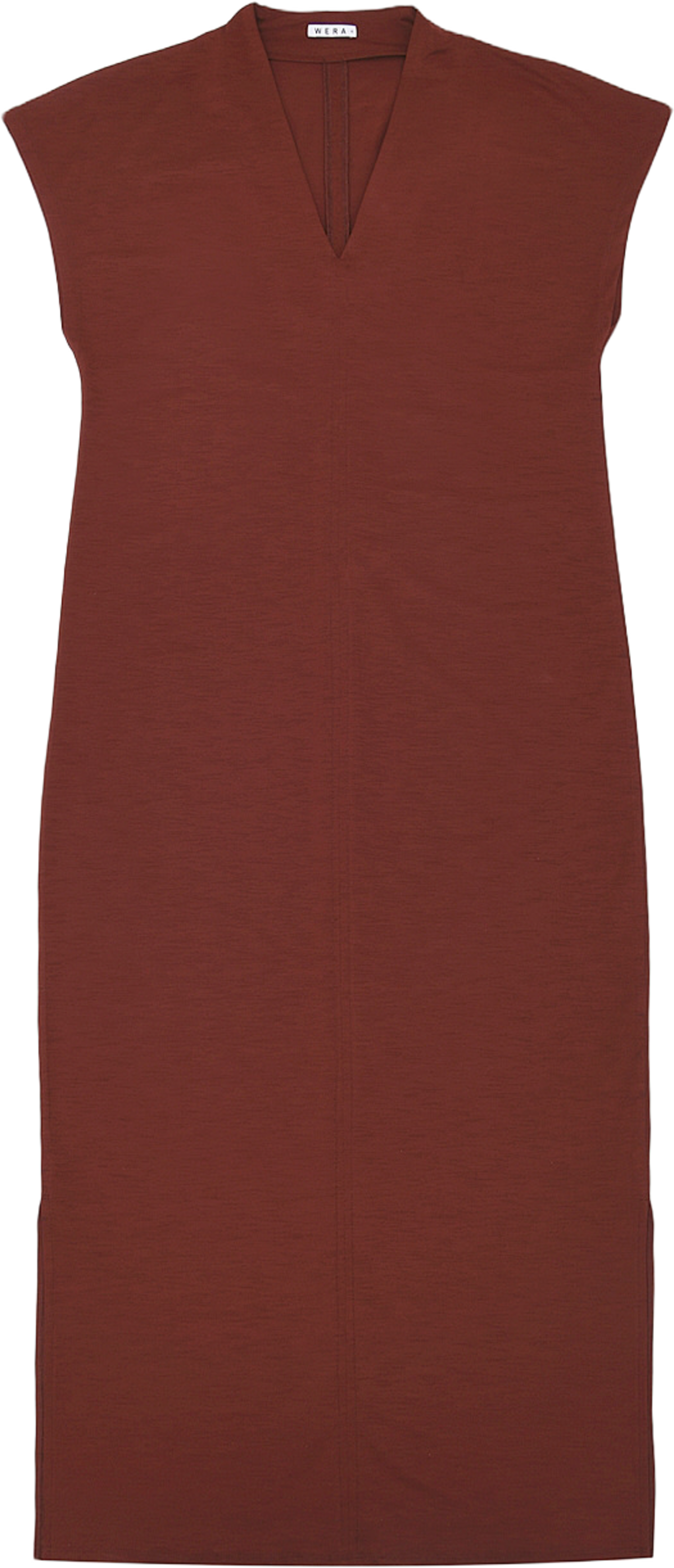 Jerseyklänning med holkärm FIRENZE, från Wera, i färgen Terracotta. Klicka för att öppna bilden i stort format