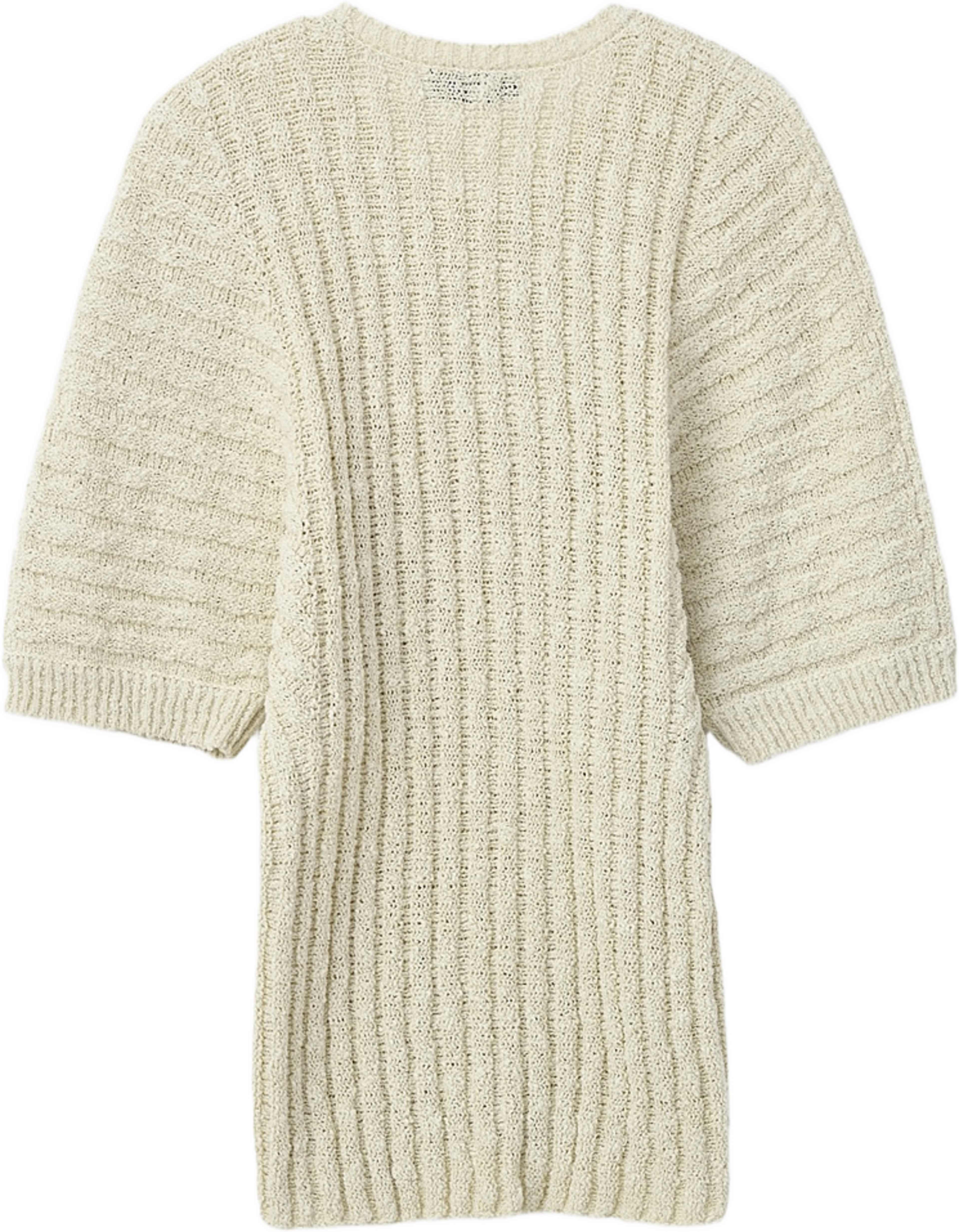 Ribbstickad jumper HONEY bouclé, från Wera, i färgen Beige. Klicka för att öppna bilden i stort format