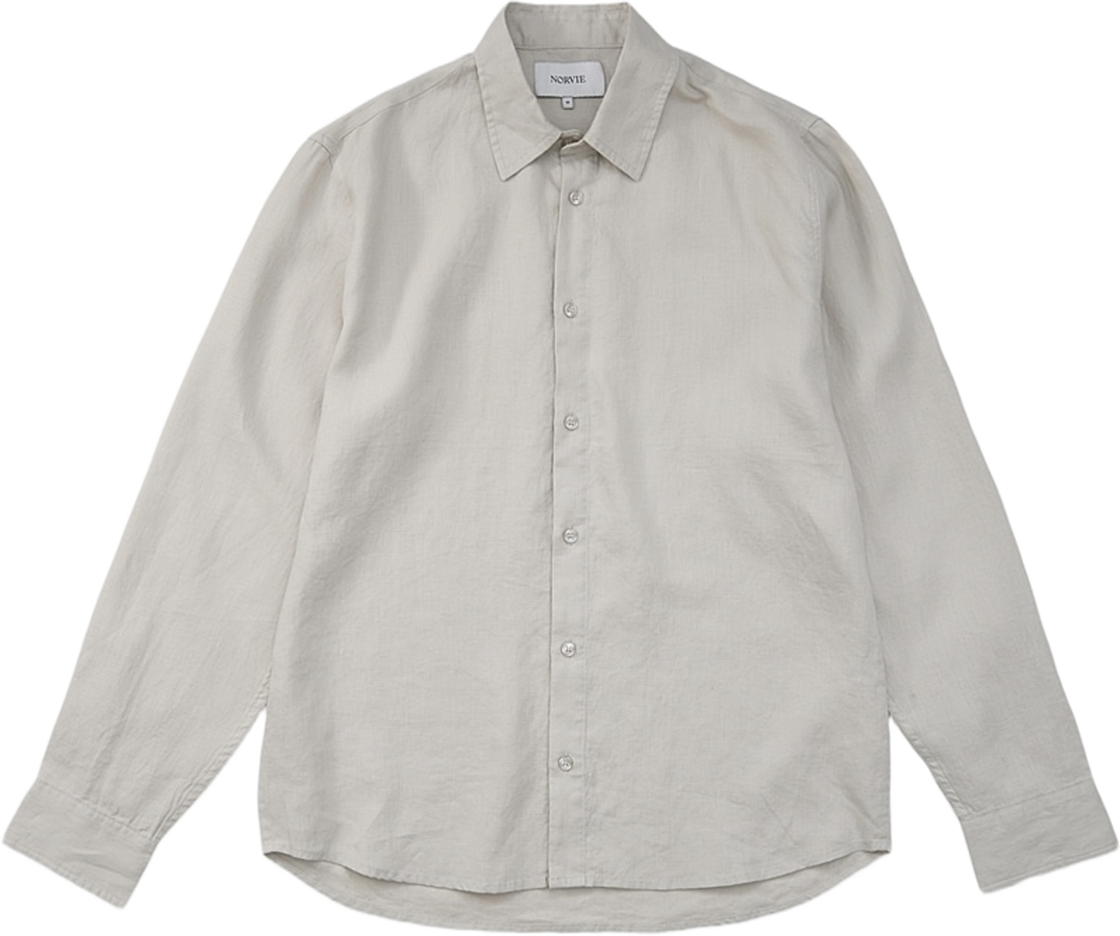 Linneskjorta KARL, från NORVIE, i färgen Beige. Klicka för att öppna bilden i stort format