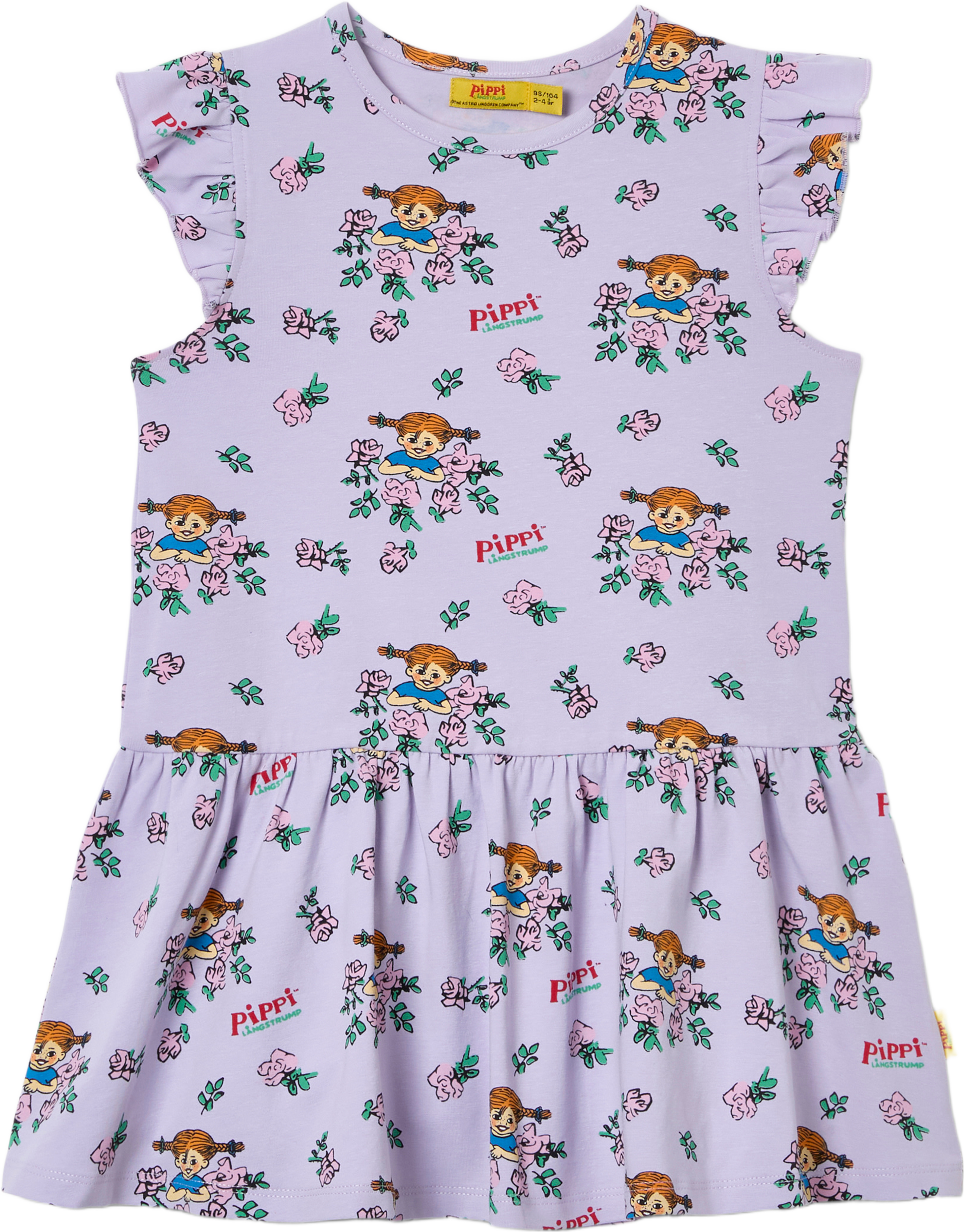 Pippi Långstrump-klänning ASTRID, från PIPPI, i färgen Purple. Klicka för att öppna bilden i stort format