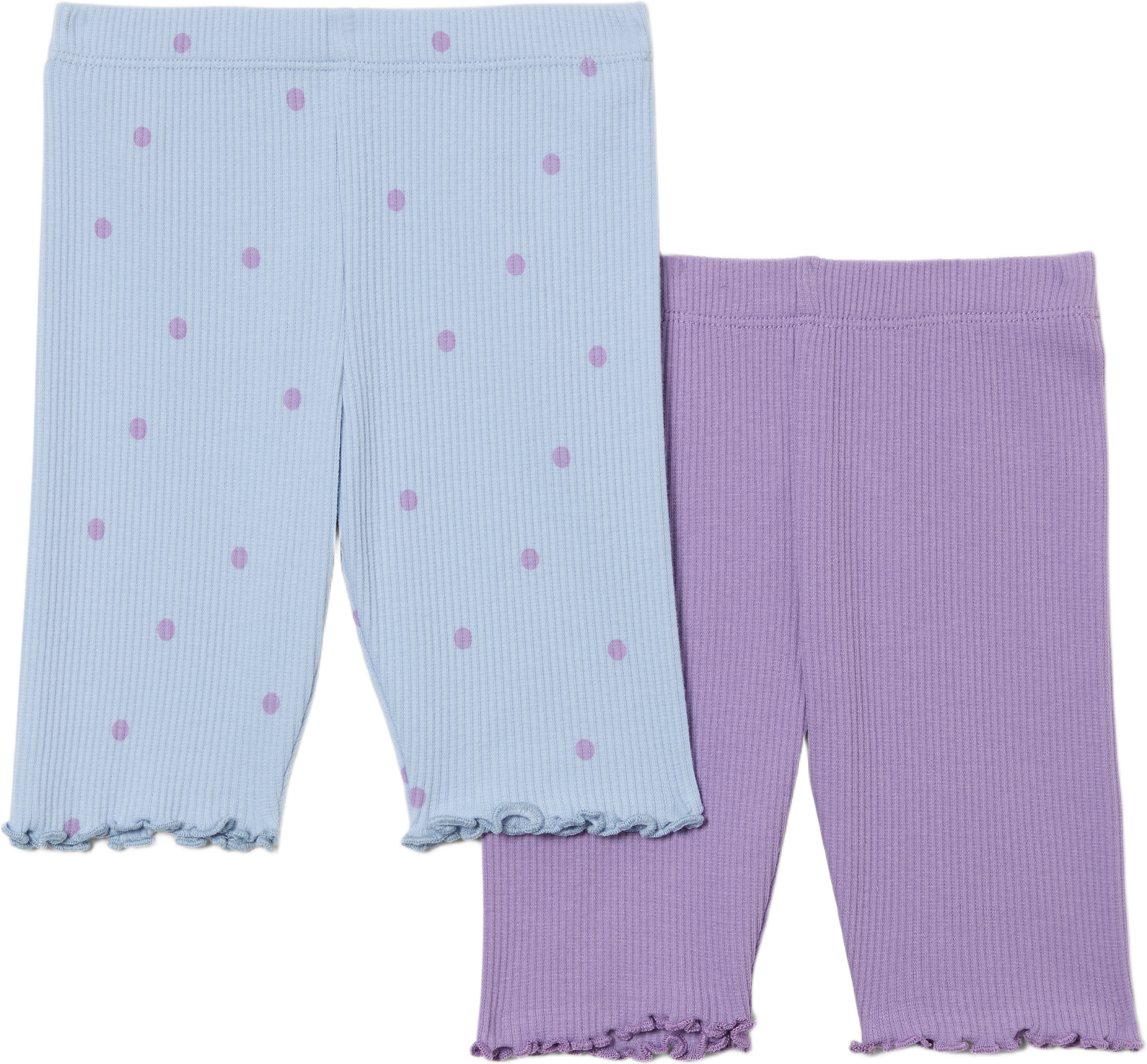 Ribbade cykelbyxor SARA, 2-pack, från RIKIKI, i färgen Dot. Klicka för att öppna bilden i stort format