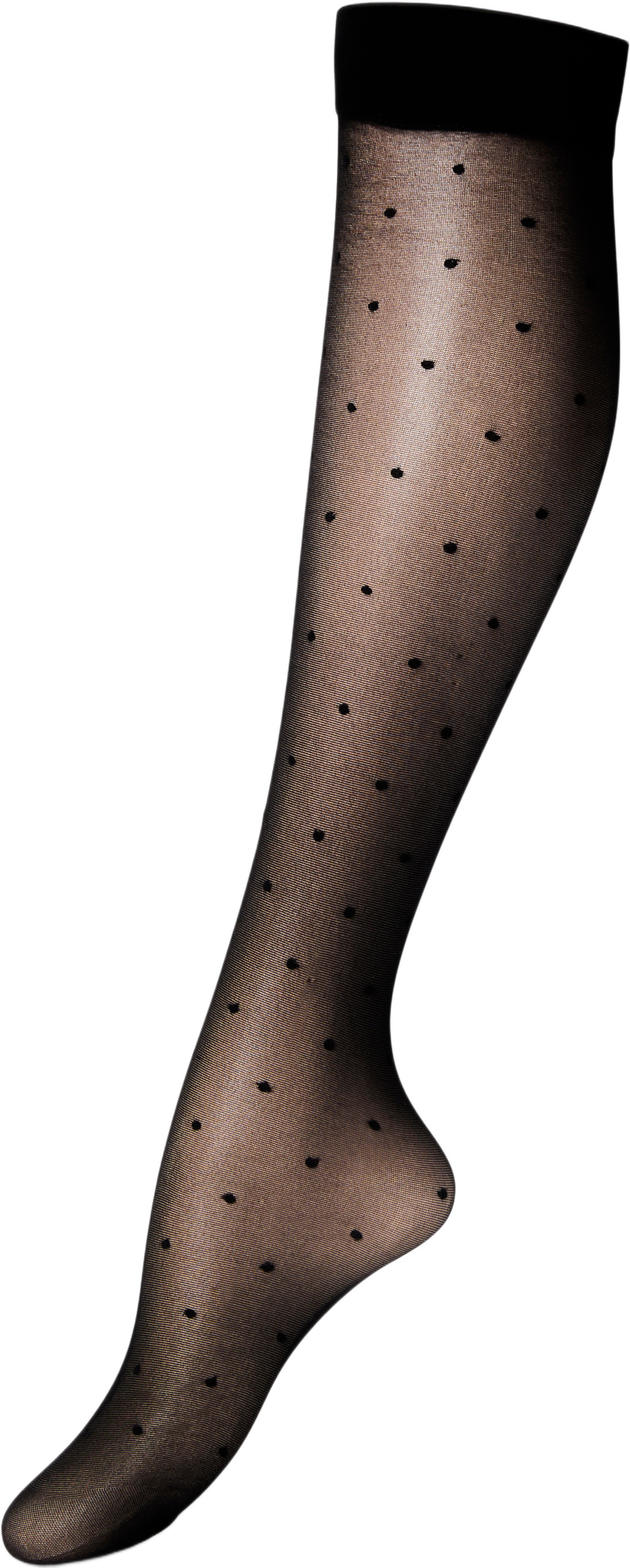 Prickiga knästrumpor 20 den, från Å WOMAN, i färgen Black. Klicka för att öppna bilden i stort format