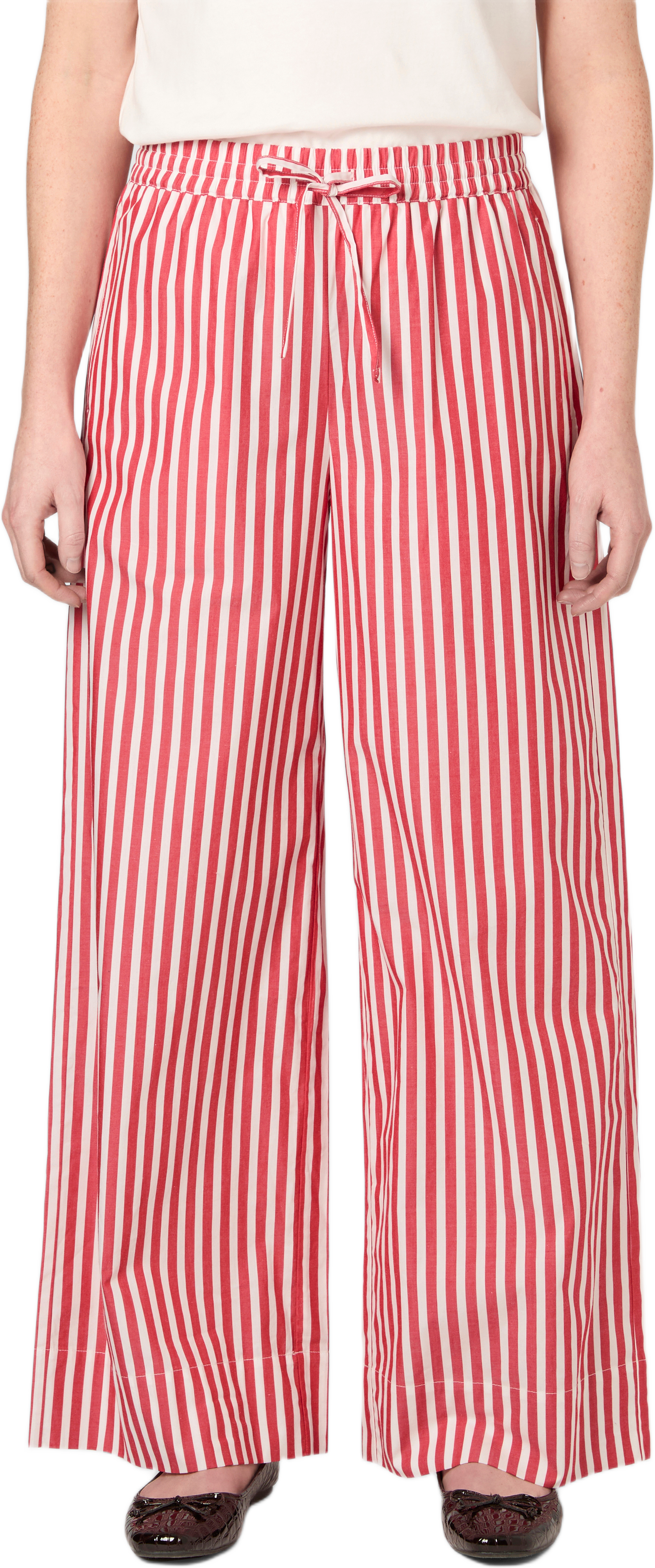 Bomullsbyxor MOA, från Carin Wester, i färgen Red white stripe. Klicka för att öppna bilden i stort format