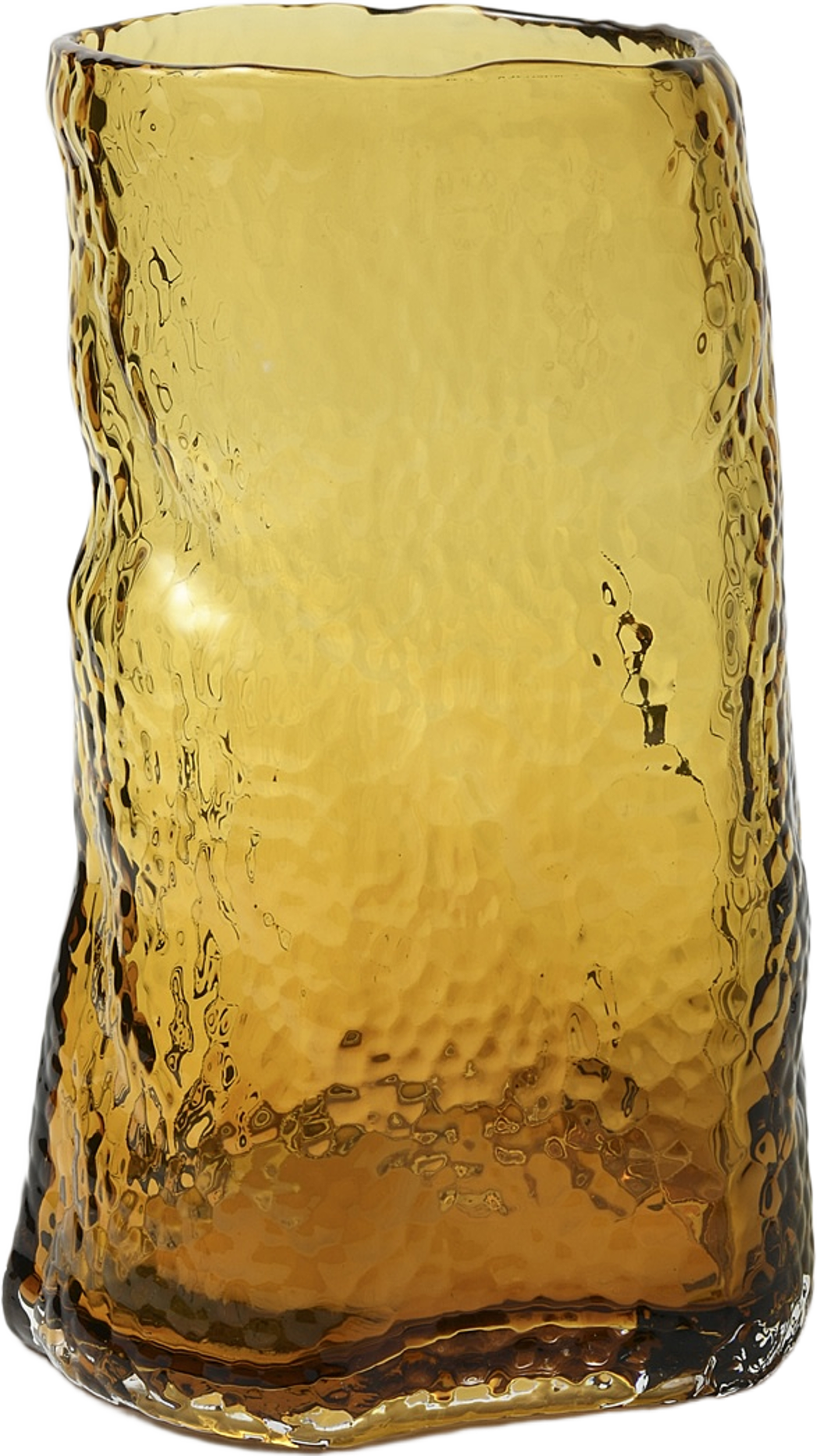 Glasvas med struktur, från MANO ATELIER, i färgen Amber. Klicka för att öppna bilden i stort format