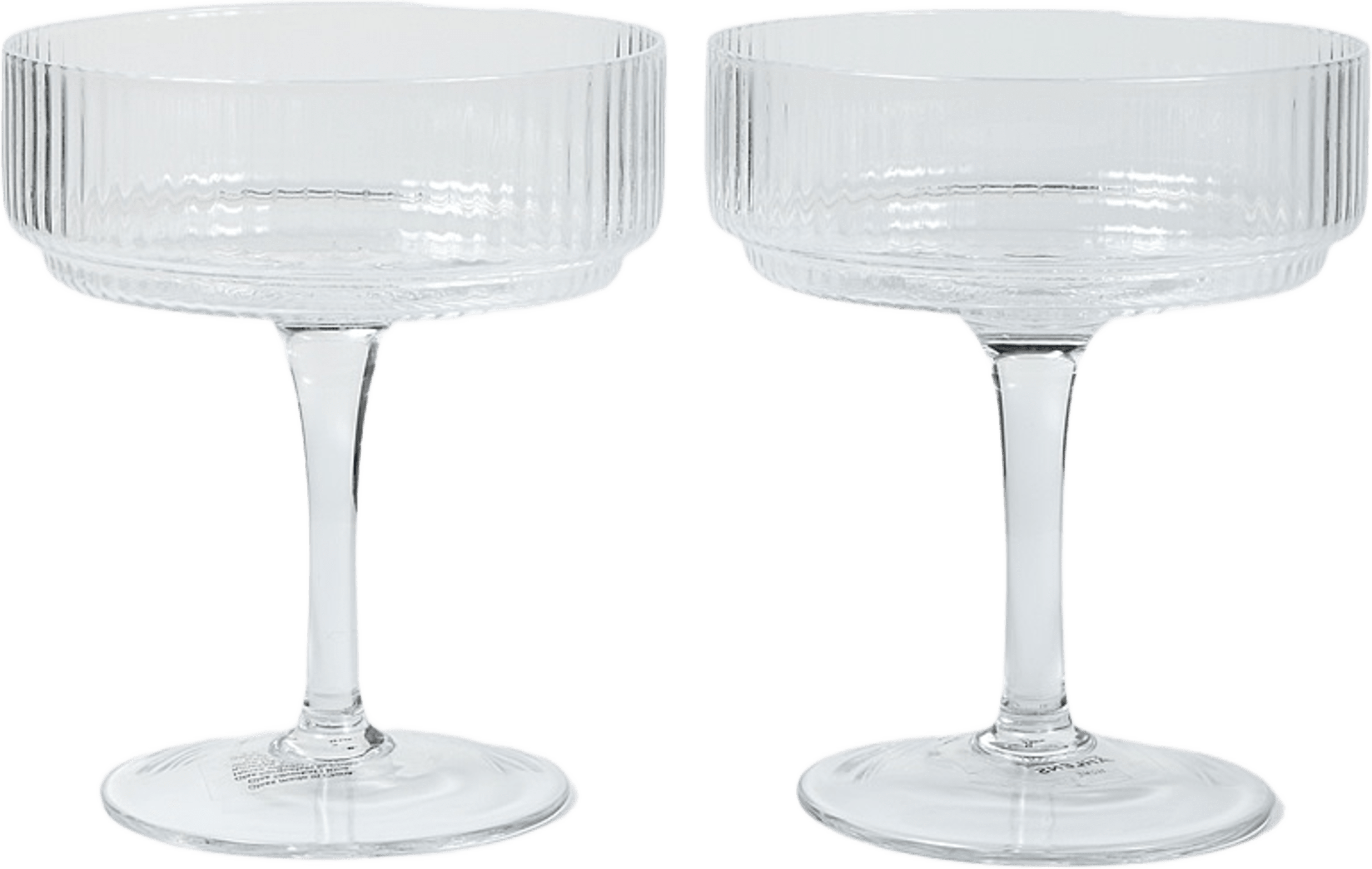 Champagnecoupe RILL, 2-pack, från Åhléns Home, i färgen Clear. Klicka för att öppna bilden i stort format