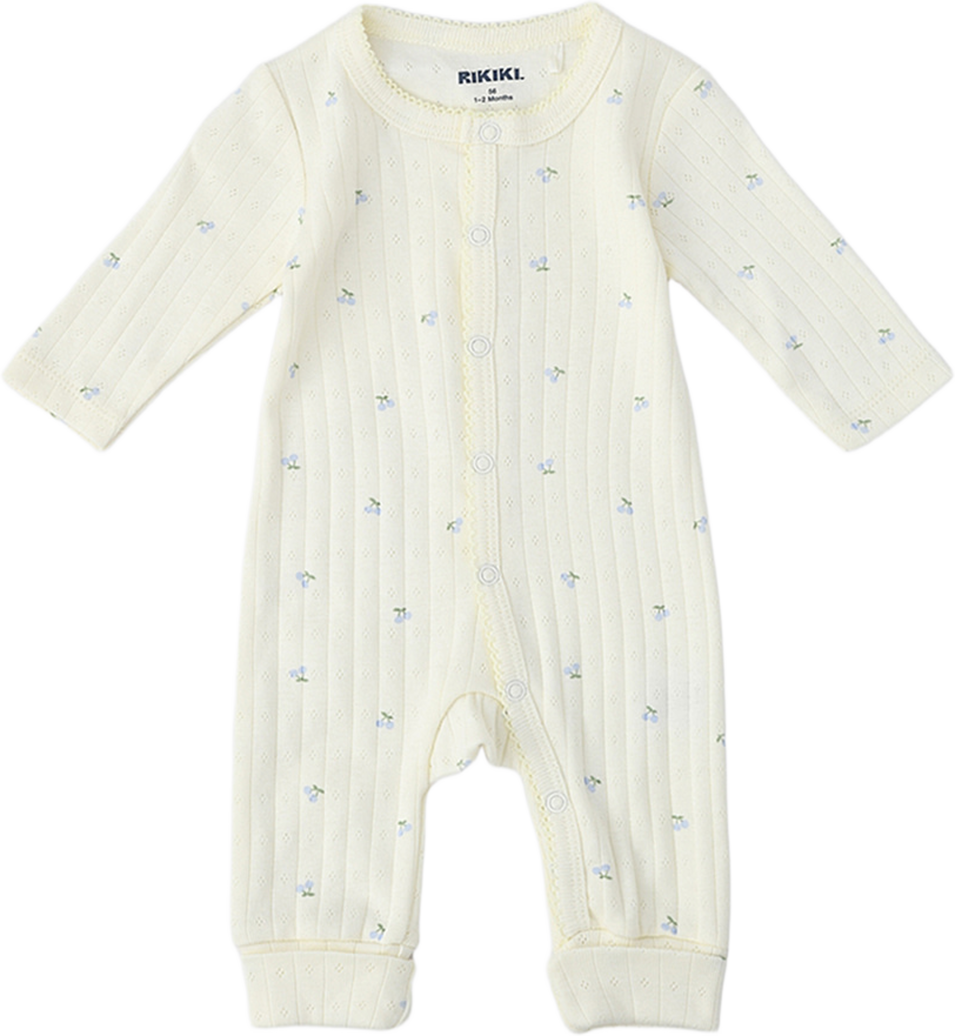 Pointellemönstrad pyjamas LUCY, från RIKIKI, i färgen Cherry. Klicka för att öppna bilden i stort format