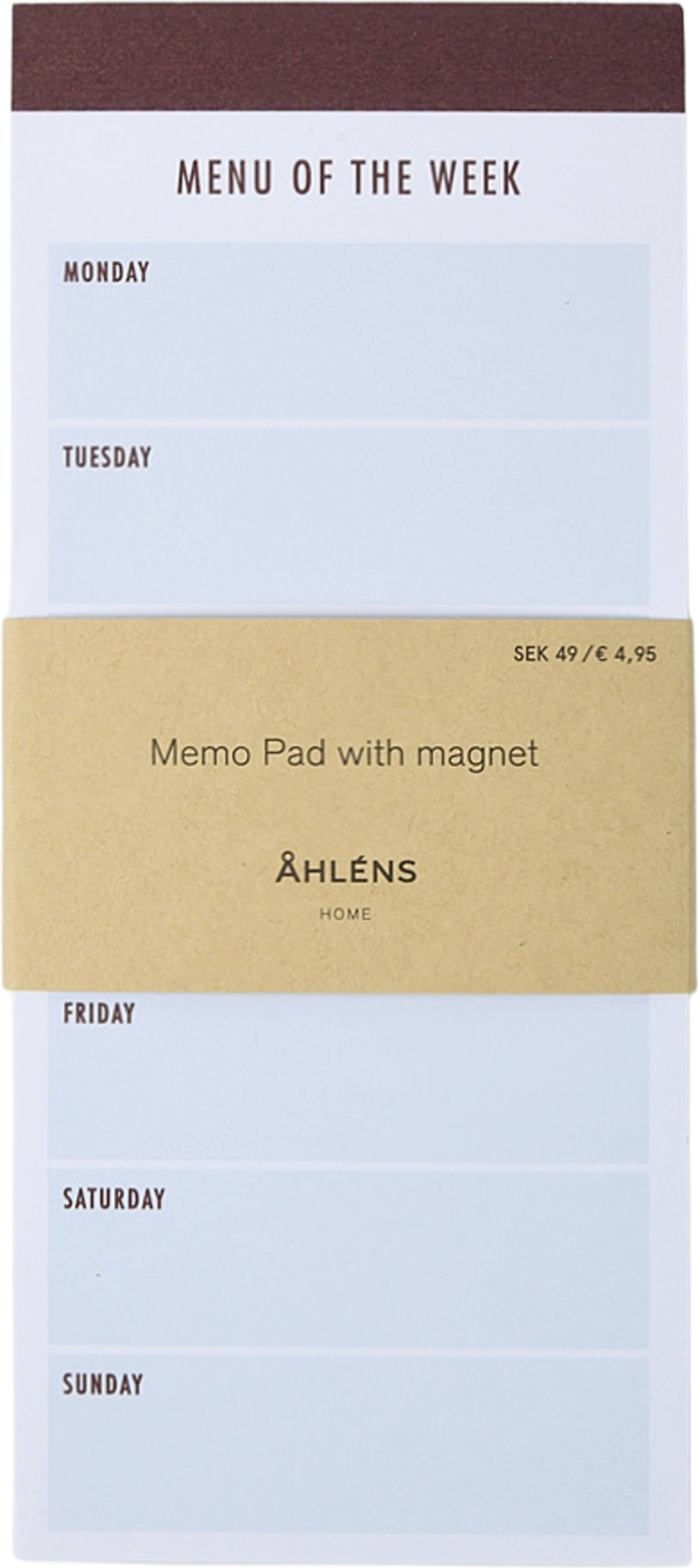 Magnetiskt anteckningsblock meny KIT, från Åhléns Home, i färgen Off White/ Lt Blue. Klicka för att öppna bilden i stort format