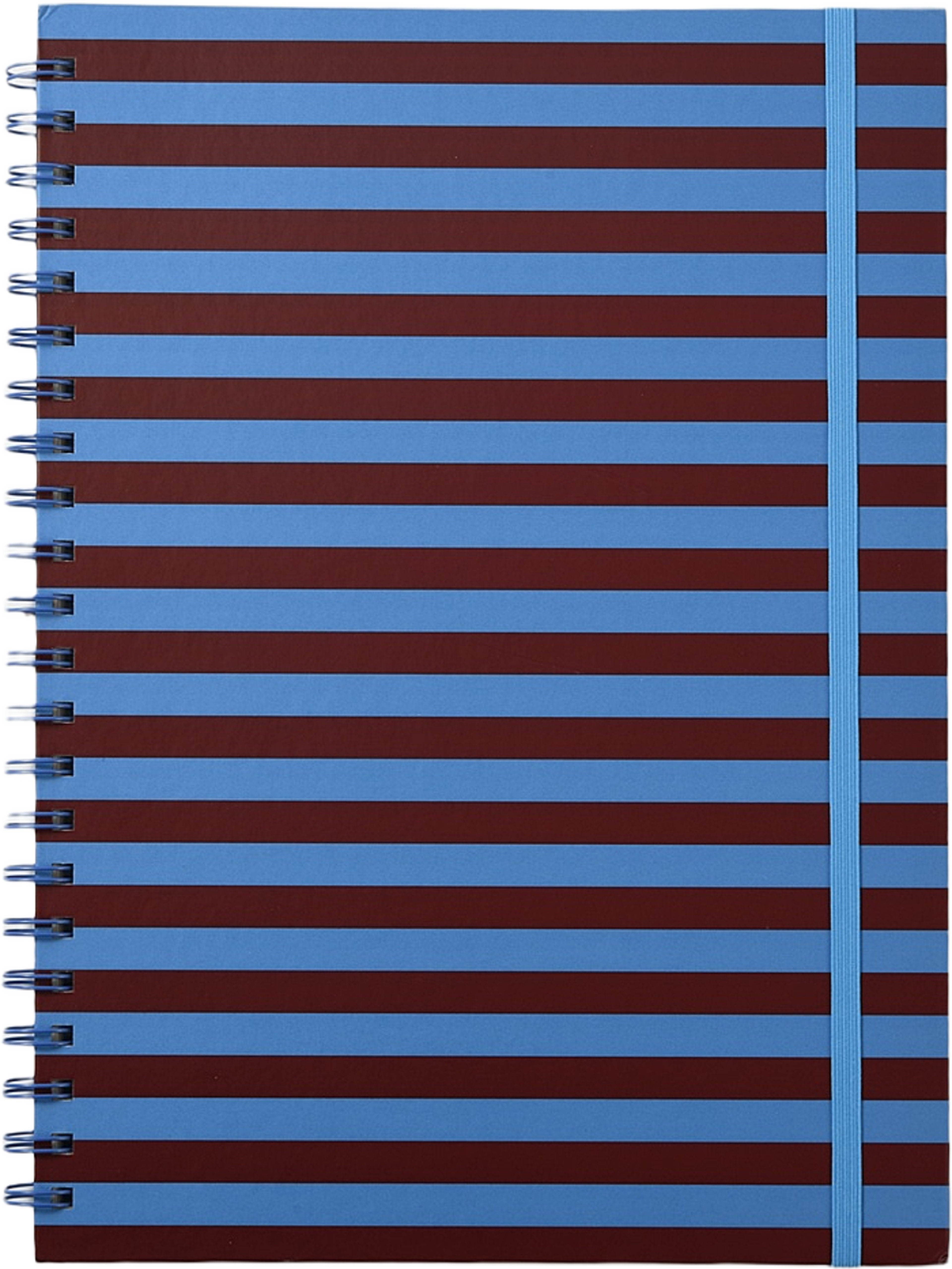 Linjerad anteckningsbok KIT STRIPE A4, från Åhléns Home, i färgen Blue/Burgundy. Klicka för att öppna bilden i stort format