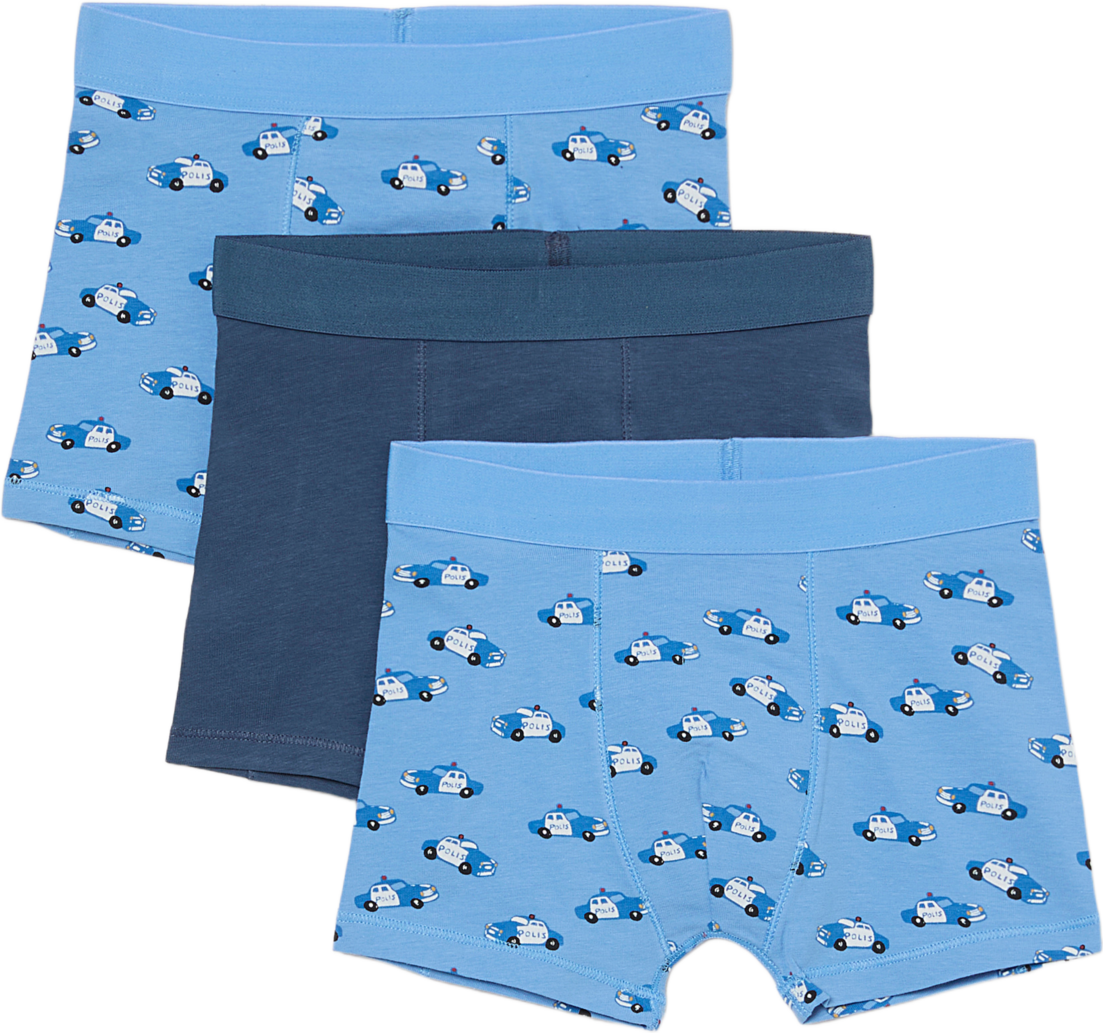Boxershorts TEDDY, 3-pack, från RIKIKI, i färgen Blue Print. Klicka för att öppna bilden i stort format