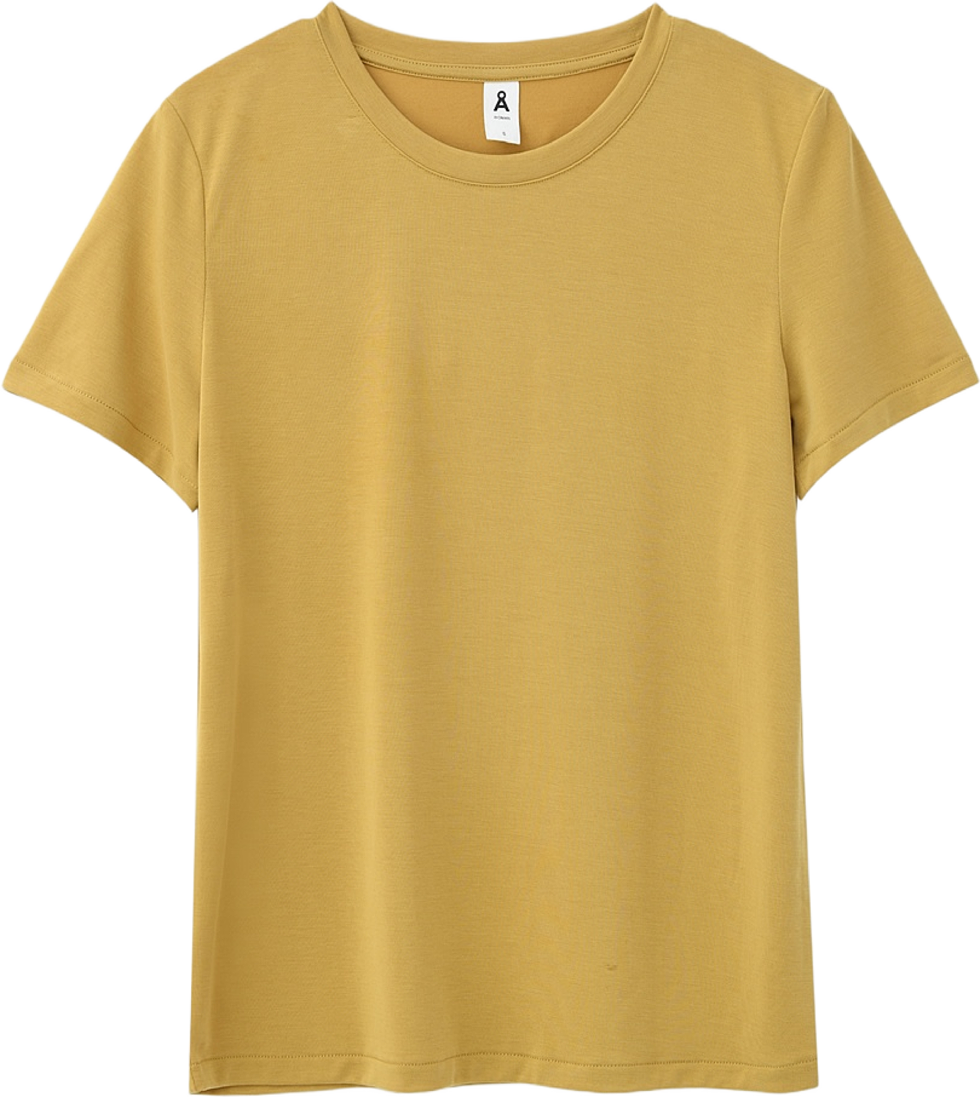 T-shirt i modalmix MAJA, från Å WOMAN, i färgen Dark Yellow. Klicka för att öppna bilden i stort format