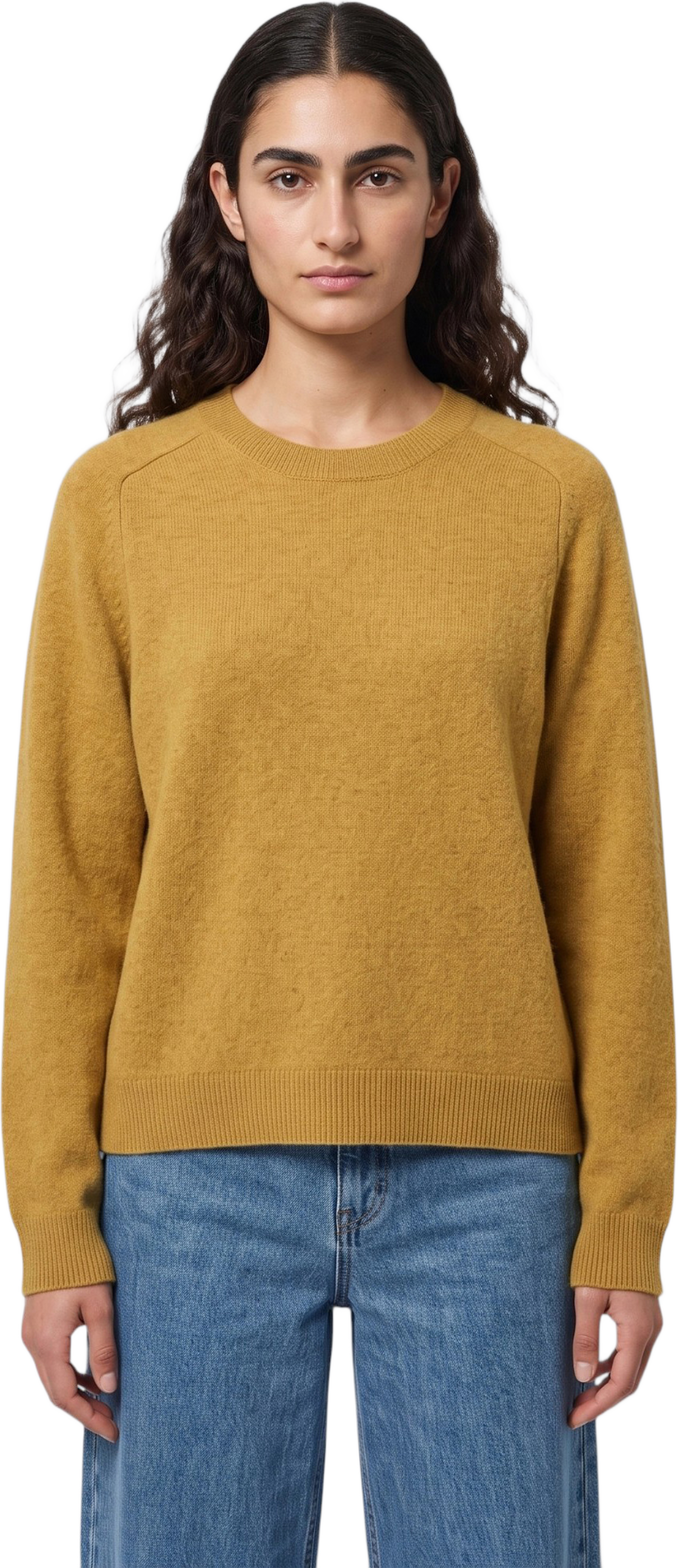 Stickad ulltröja EBBA, från Carin Wester, i färgen Mustard. Klicka för att öppna bilden i stort format