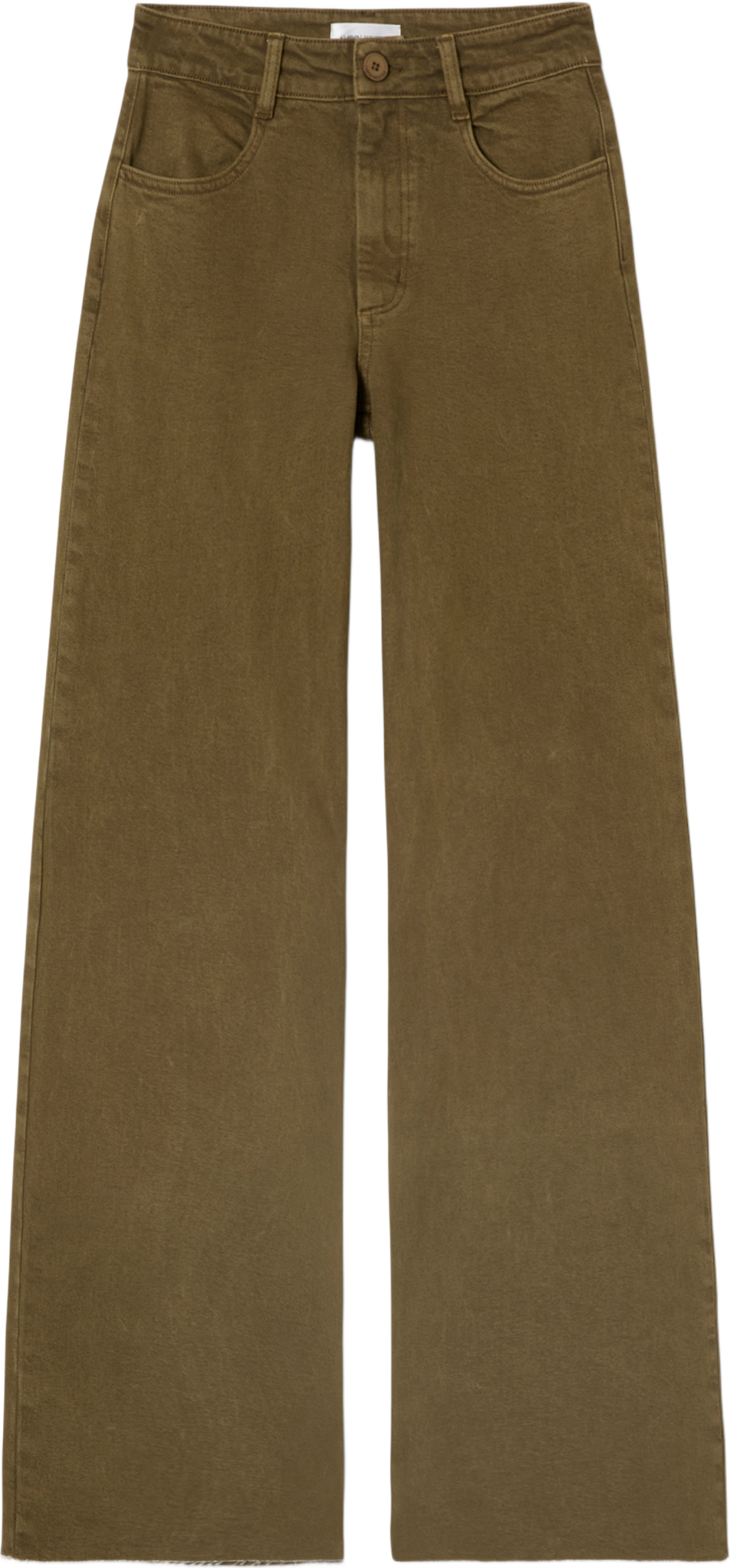 Vida byxor med hög midja IKA, från Carin Wester, i färgen Olive Brown. Klicka för att öppna bilden i stort format