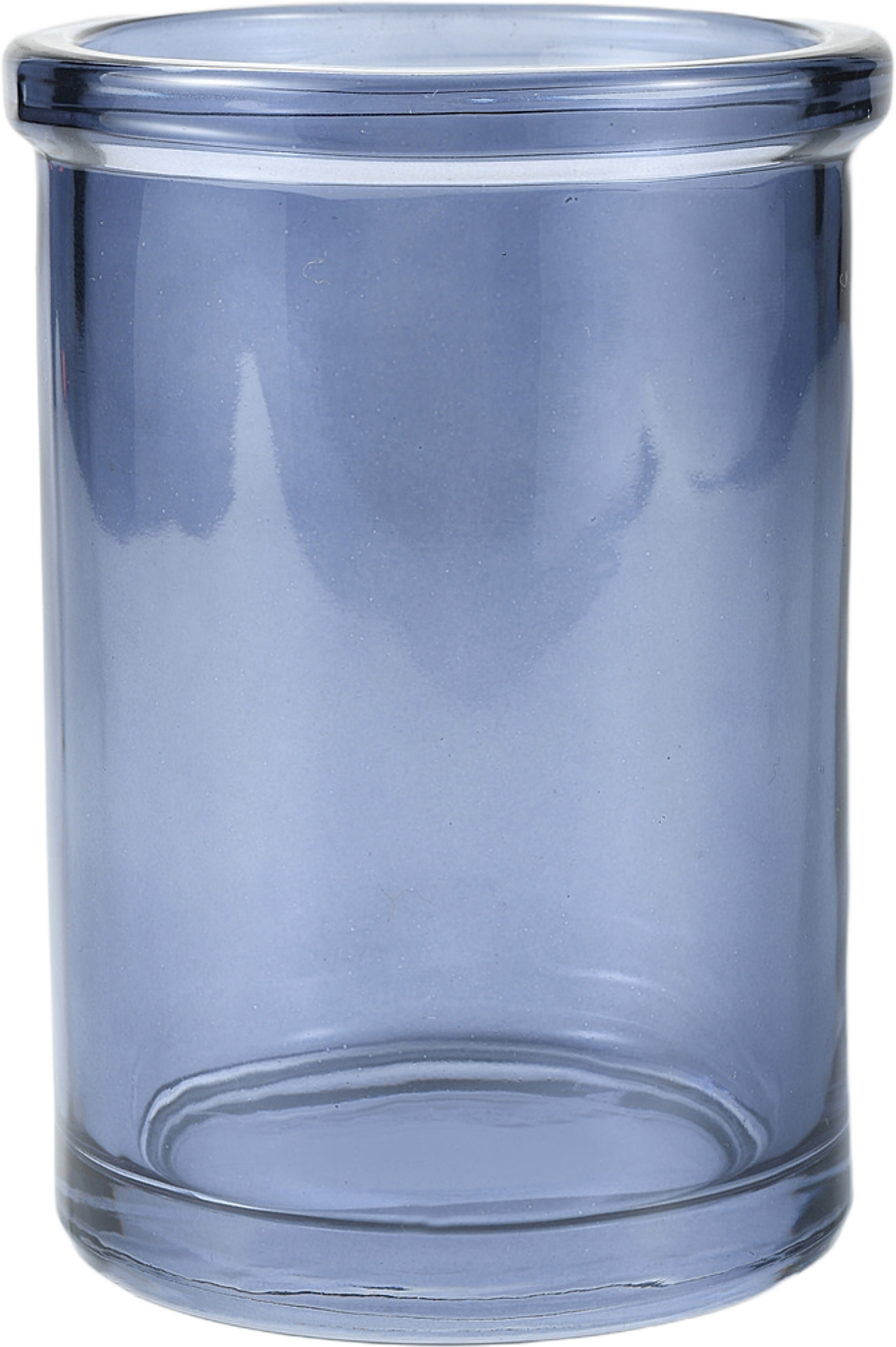 Badrumsmugg i glas, från Åhléns Home, i färgen Dk Blue. Klicka för att öppna bilden i stort format