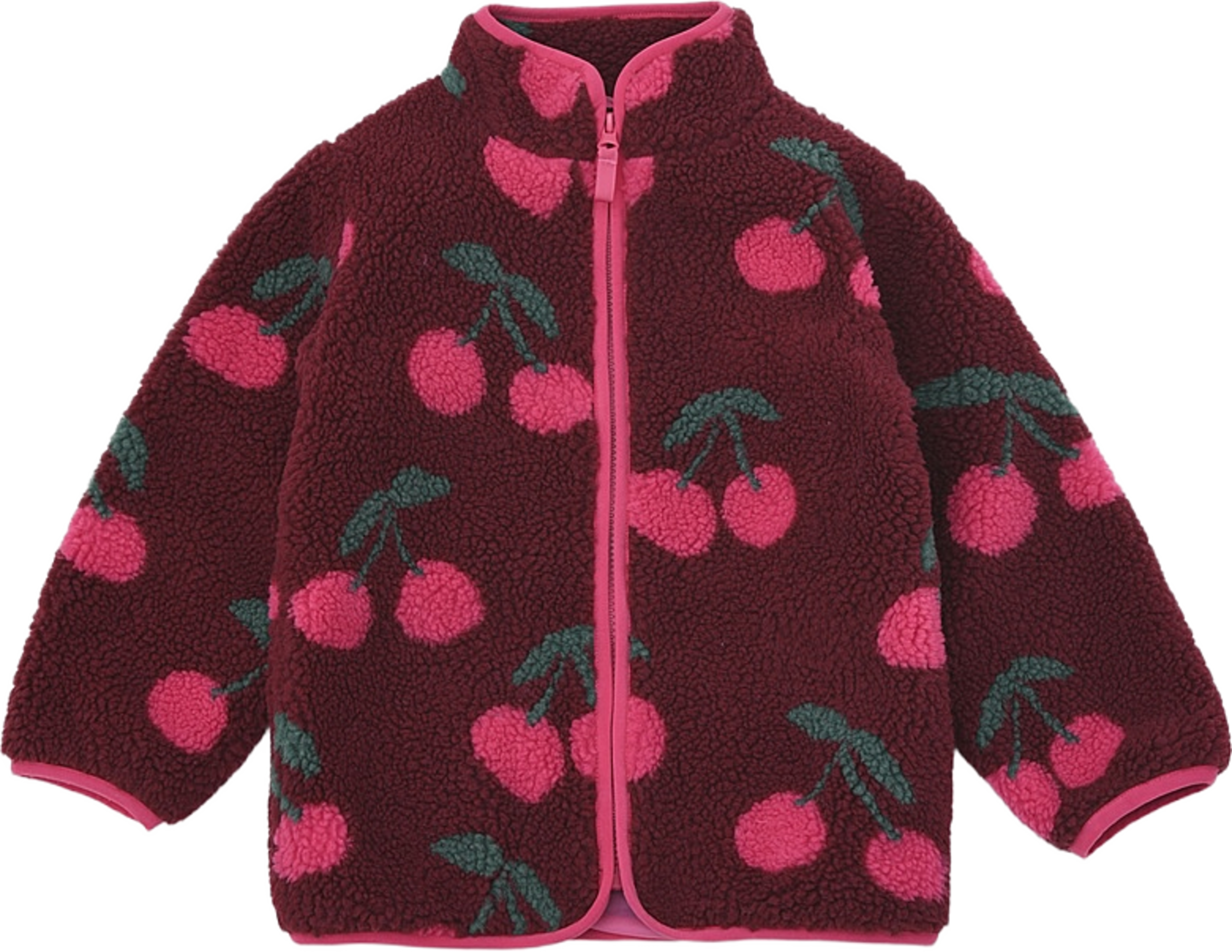 Teddyjacka CLAY, från RIKIKI, i färgen Cherry Red. Klicka för att öppna bilden i stort format