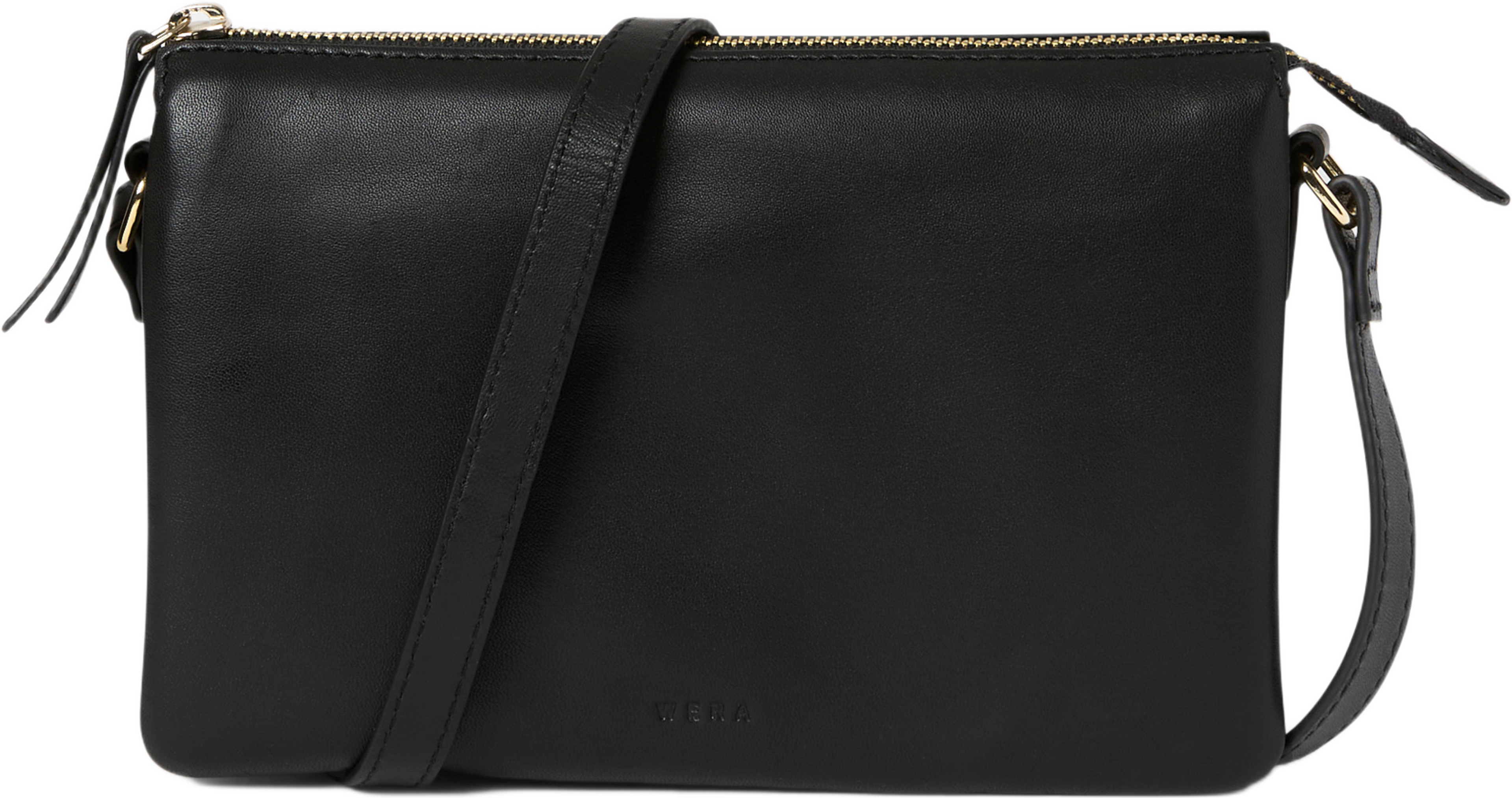 Crossbody i skinn MICHELLE, från Wera, i färgen Black. Klicka för att öppna bilden i stort format