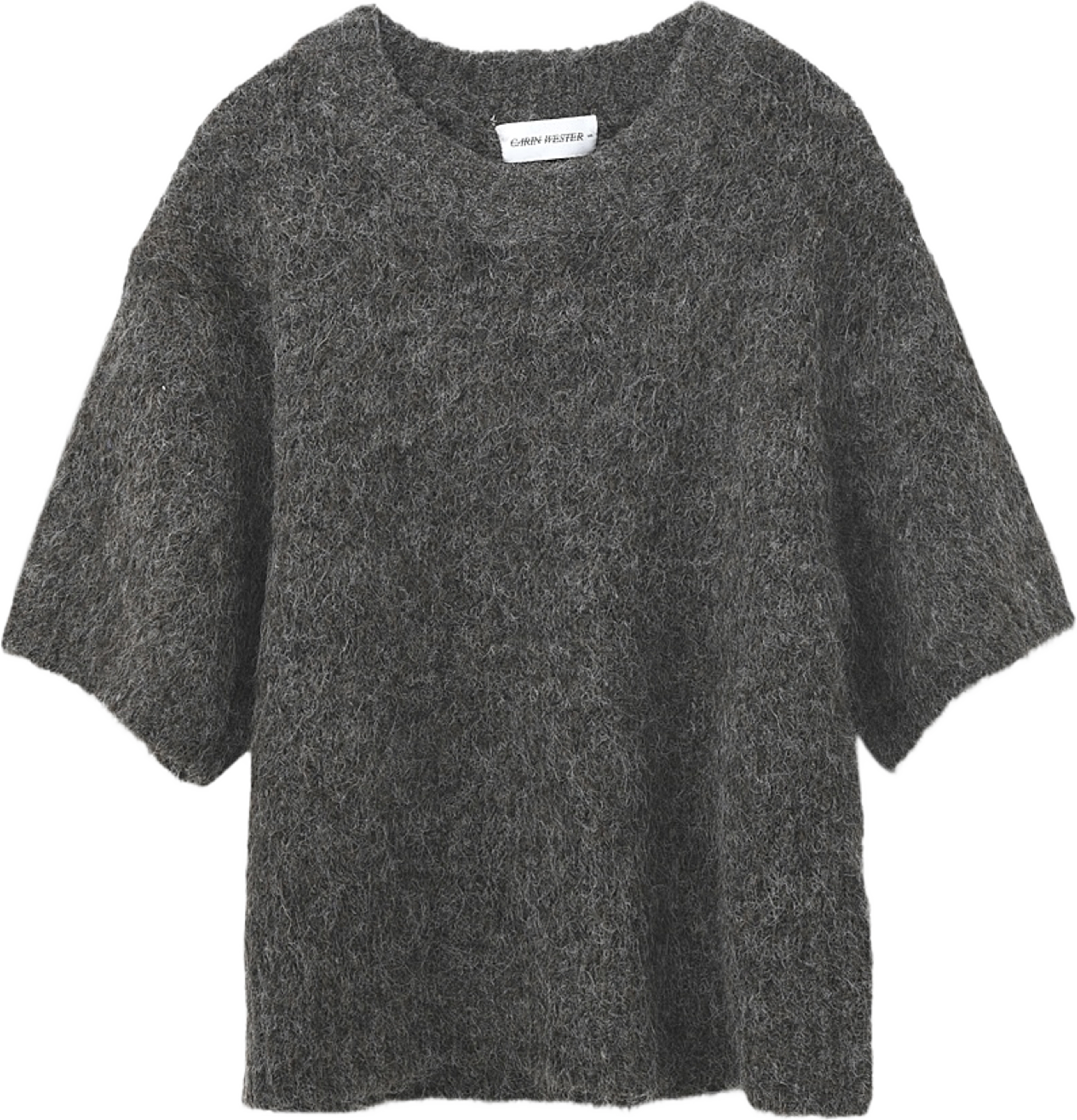 Kortärmad jumper ERMINA, från Carin Wester, i färgen Brown. Klicka för att öppna bilden i stort format