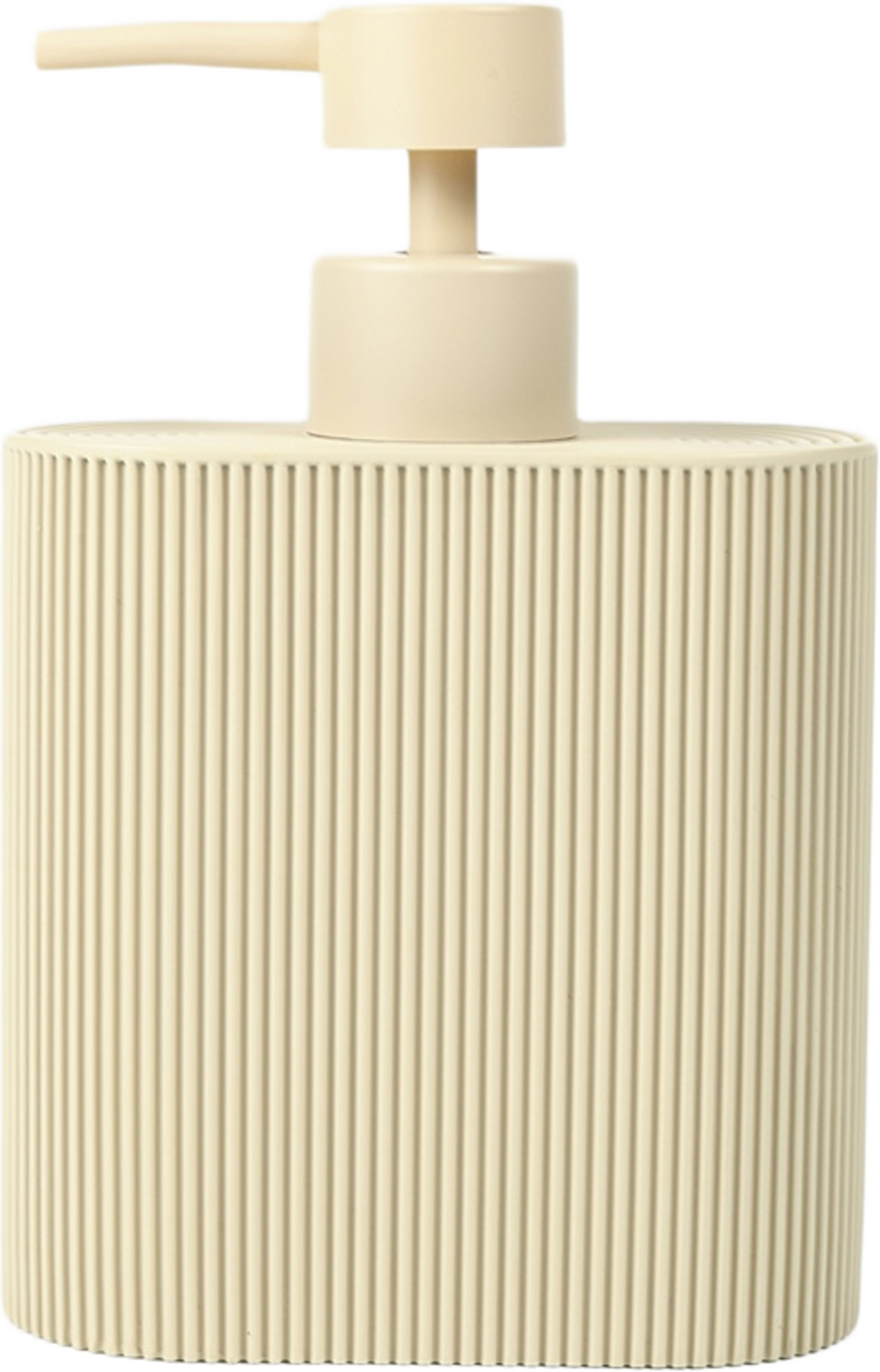 Räfflad tvålpump, från Åhléns Home, i färgen Beige. Klicka för att öppna bilden i stort format