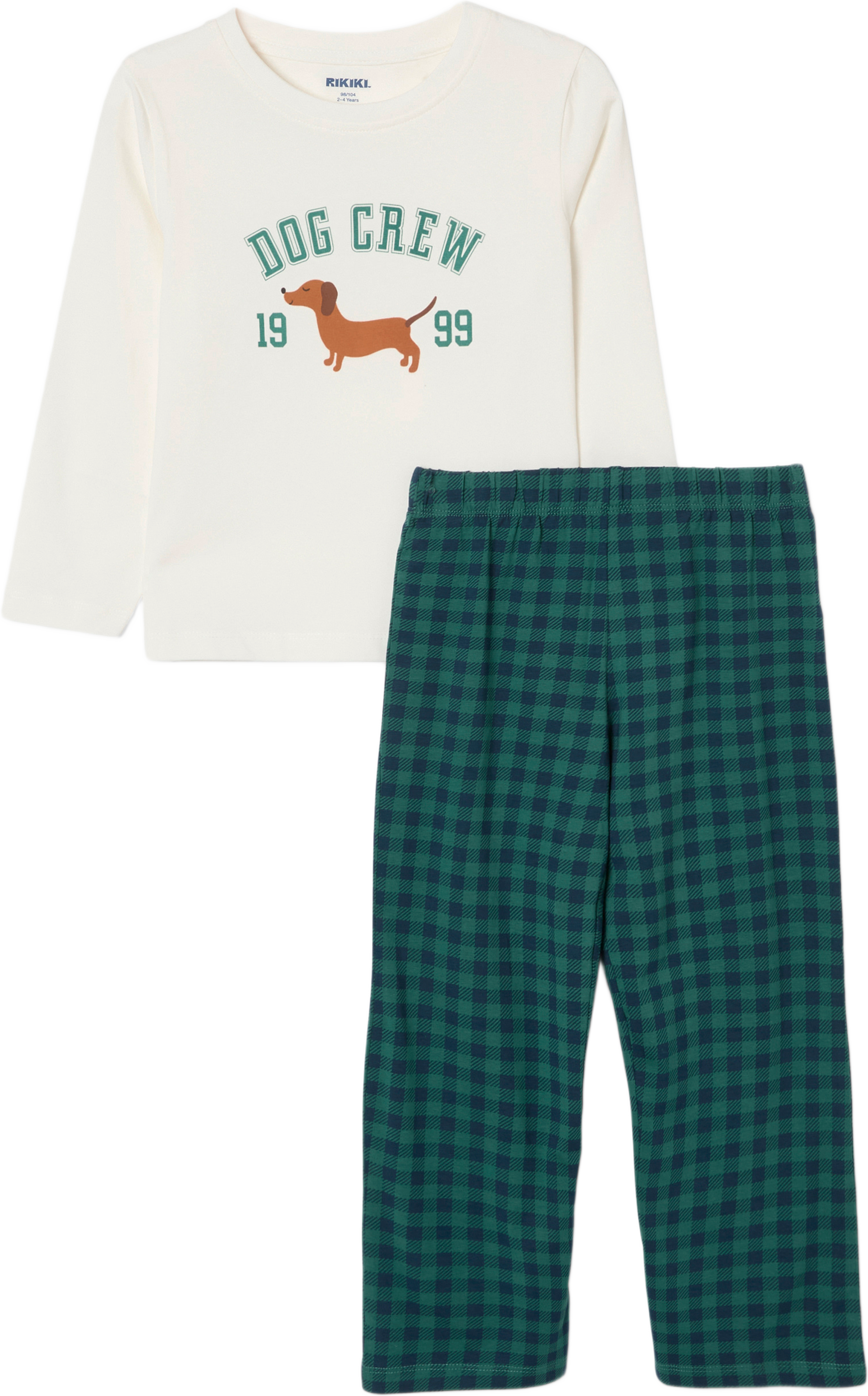 Pyjamas PINSO, från RIKIKI, i färgen Green. Klicka för att öppna bilden i stort format