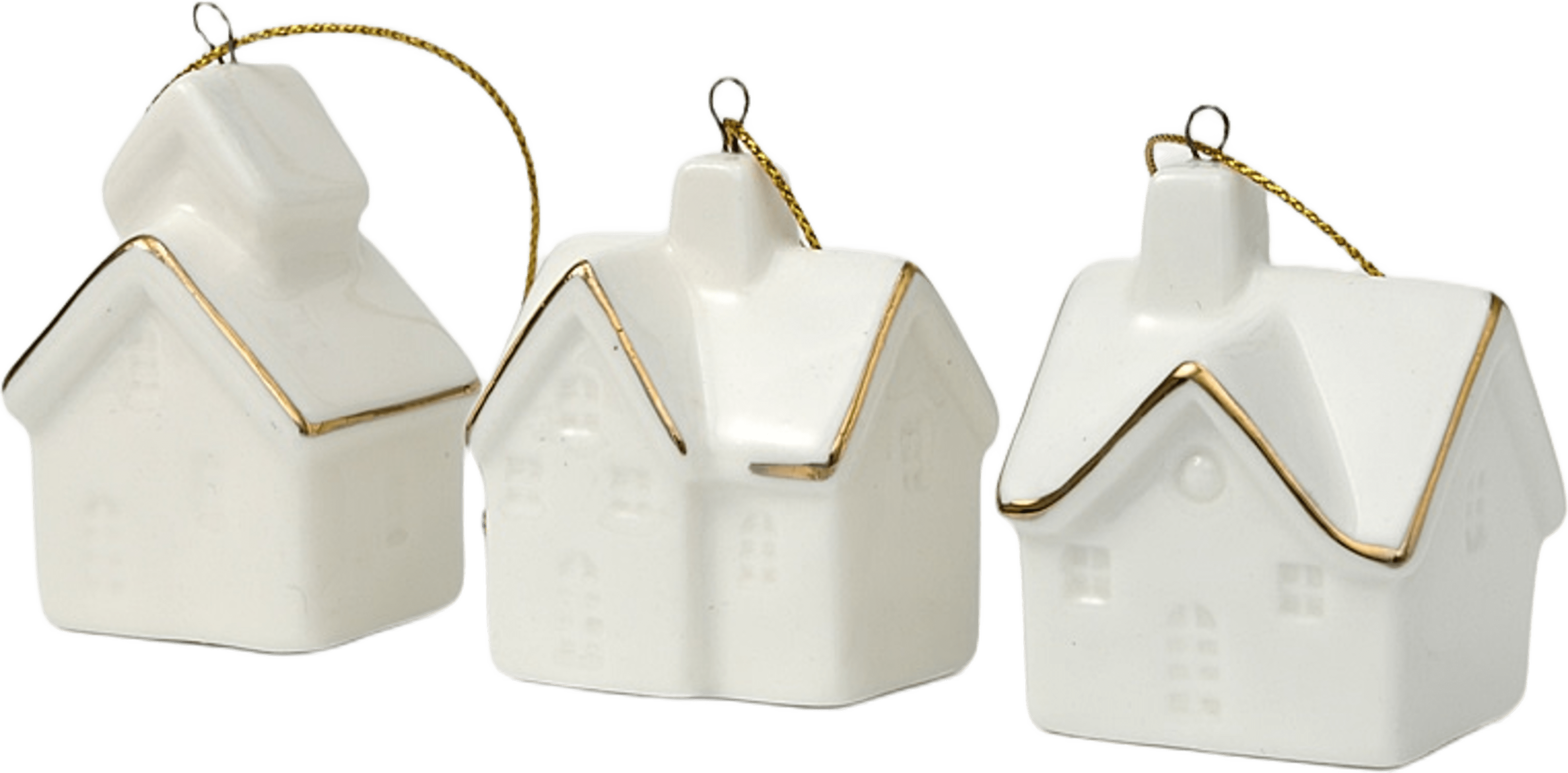 Julgranshänge HOUSES, 3-pack, från Åhléns Home, i färgen White. Klicka för att öppna bilden i stort format