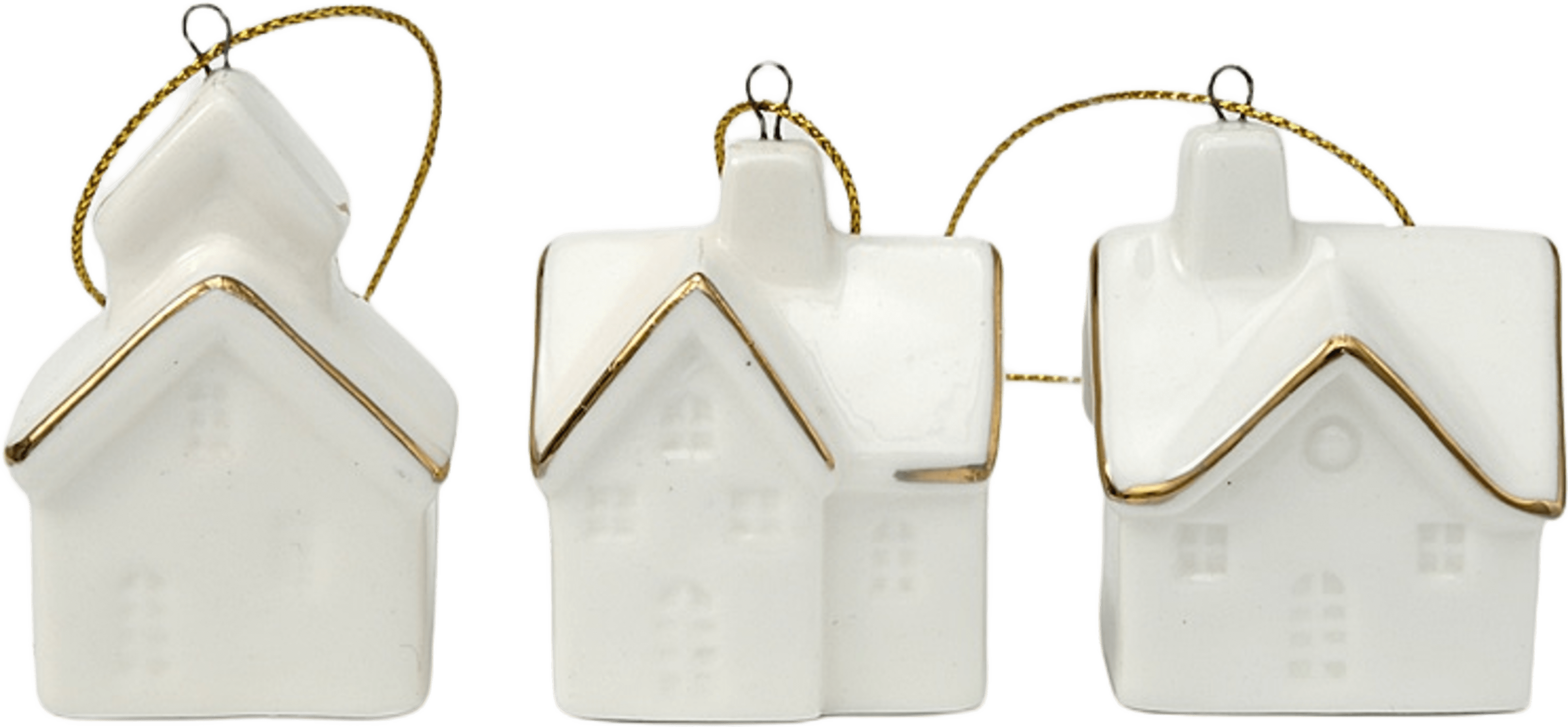 Julgranshänge HOUSES, 3-pack, från Åhléns Home, i färgen White. Klicka för att öppna bilden i stort format