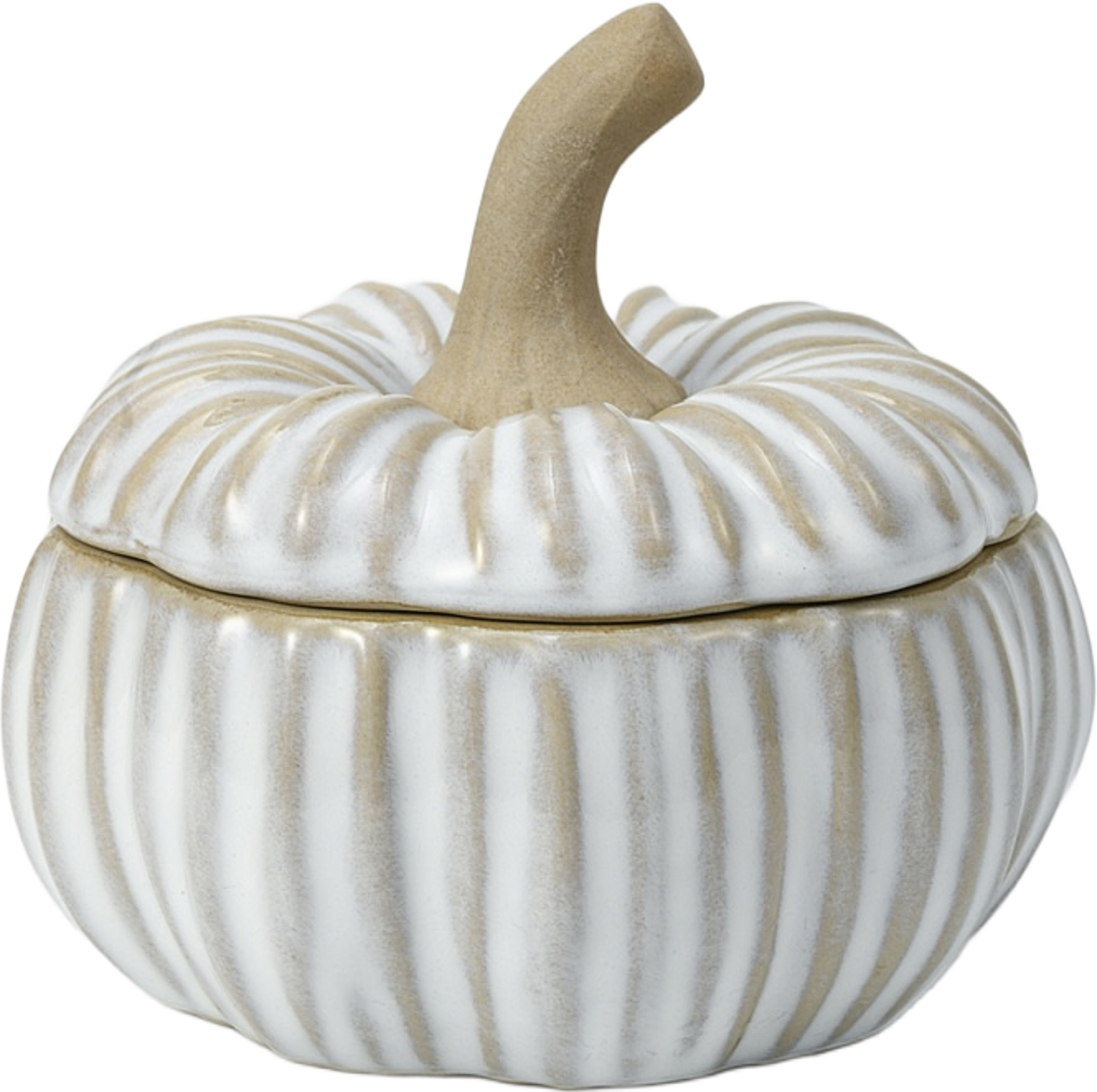 Burk med lock PUMPKIN, från Åhléns Home, i färgen White. Klicka för att öppna bilden i stort format
