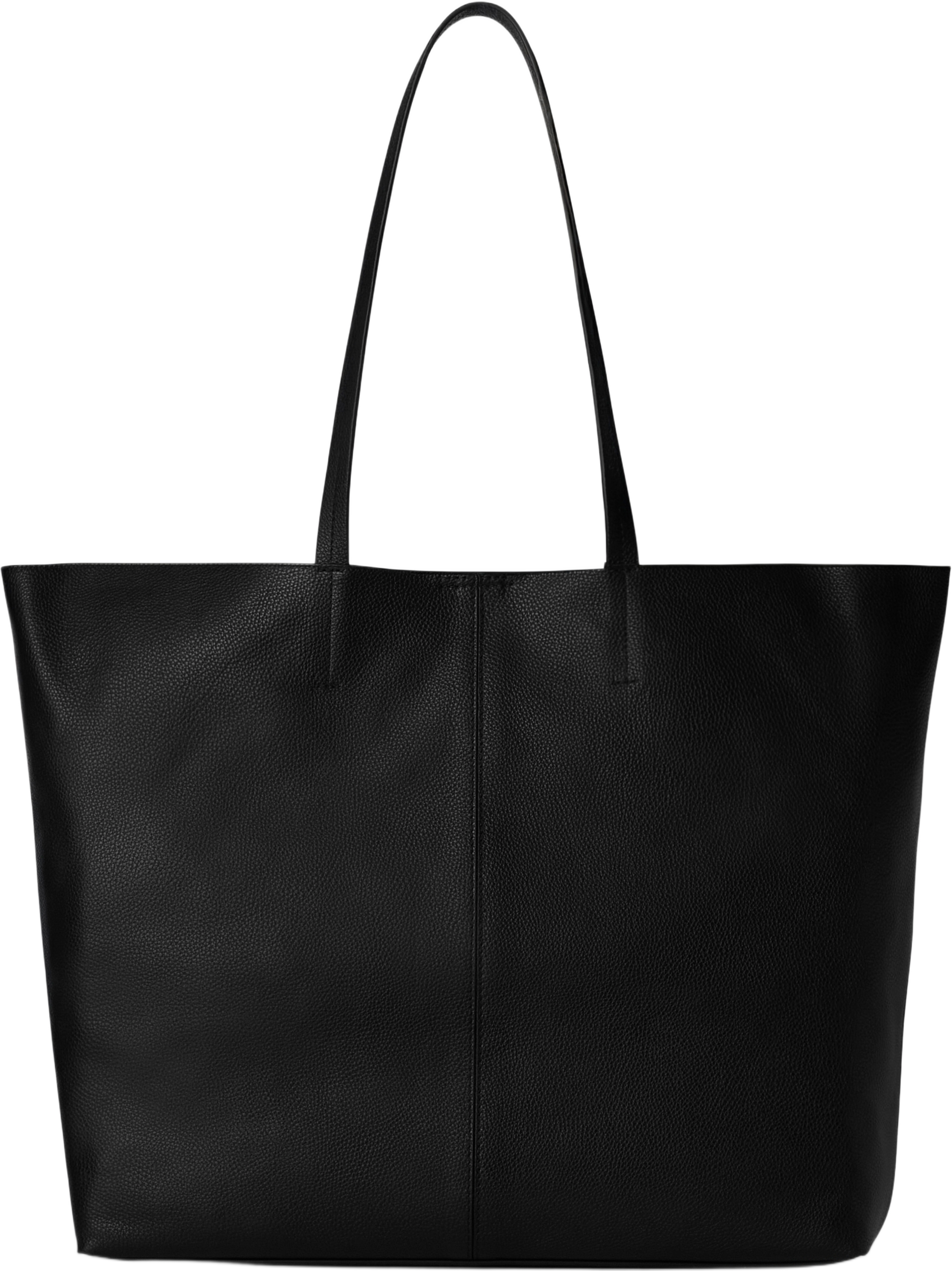 Stor totebag i skinn JULIE, från Wera, i färgen Black. Klicka för att öppna bilden i stort format