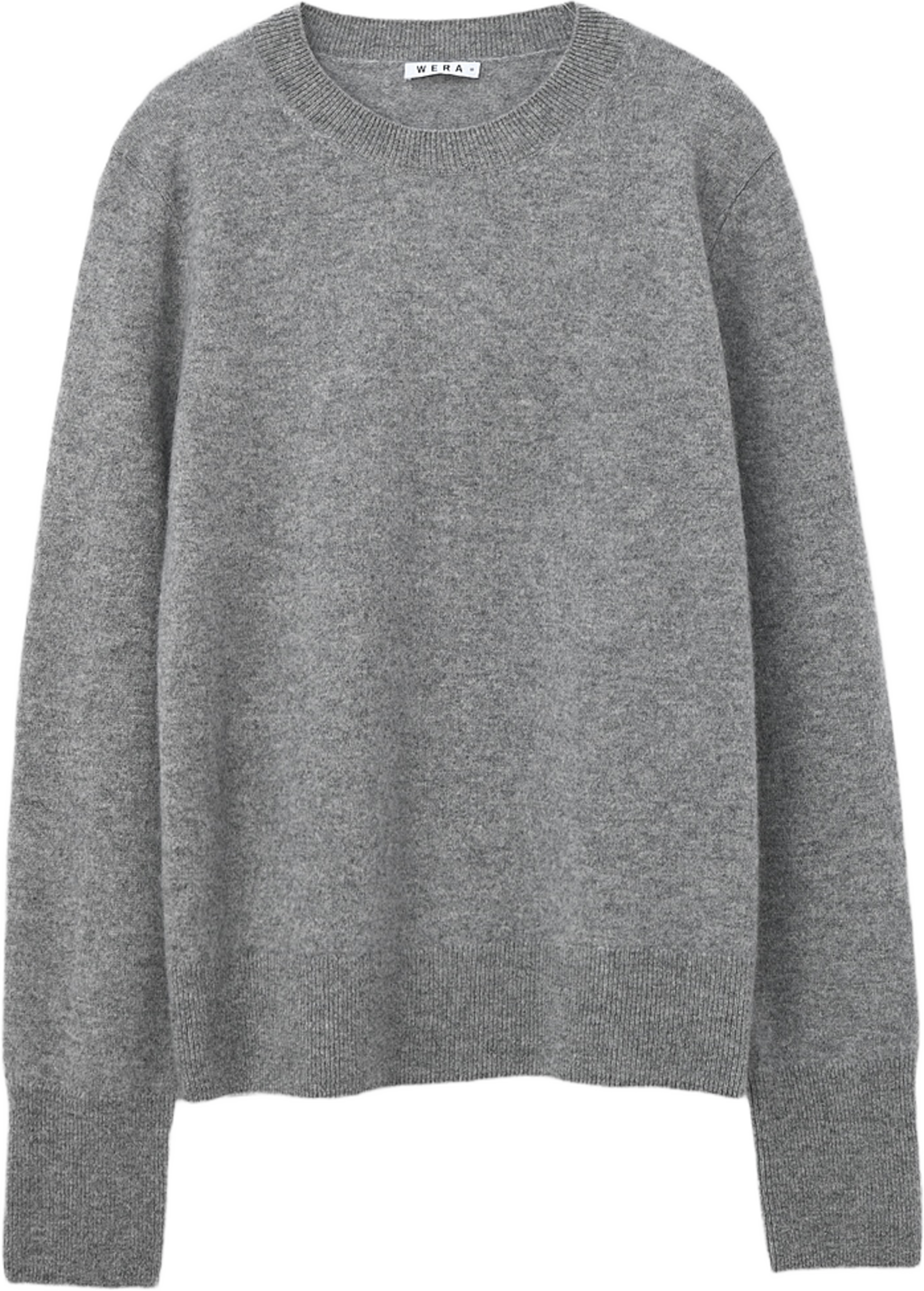 Jumper i kashmir PALOMA, från Wera, i färgen Grey Melange. Klicka för att öppna bilden i stort format