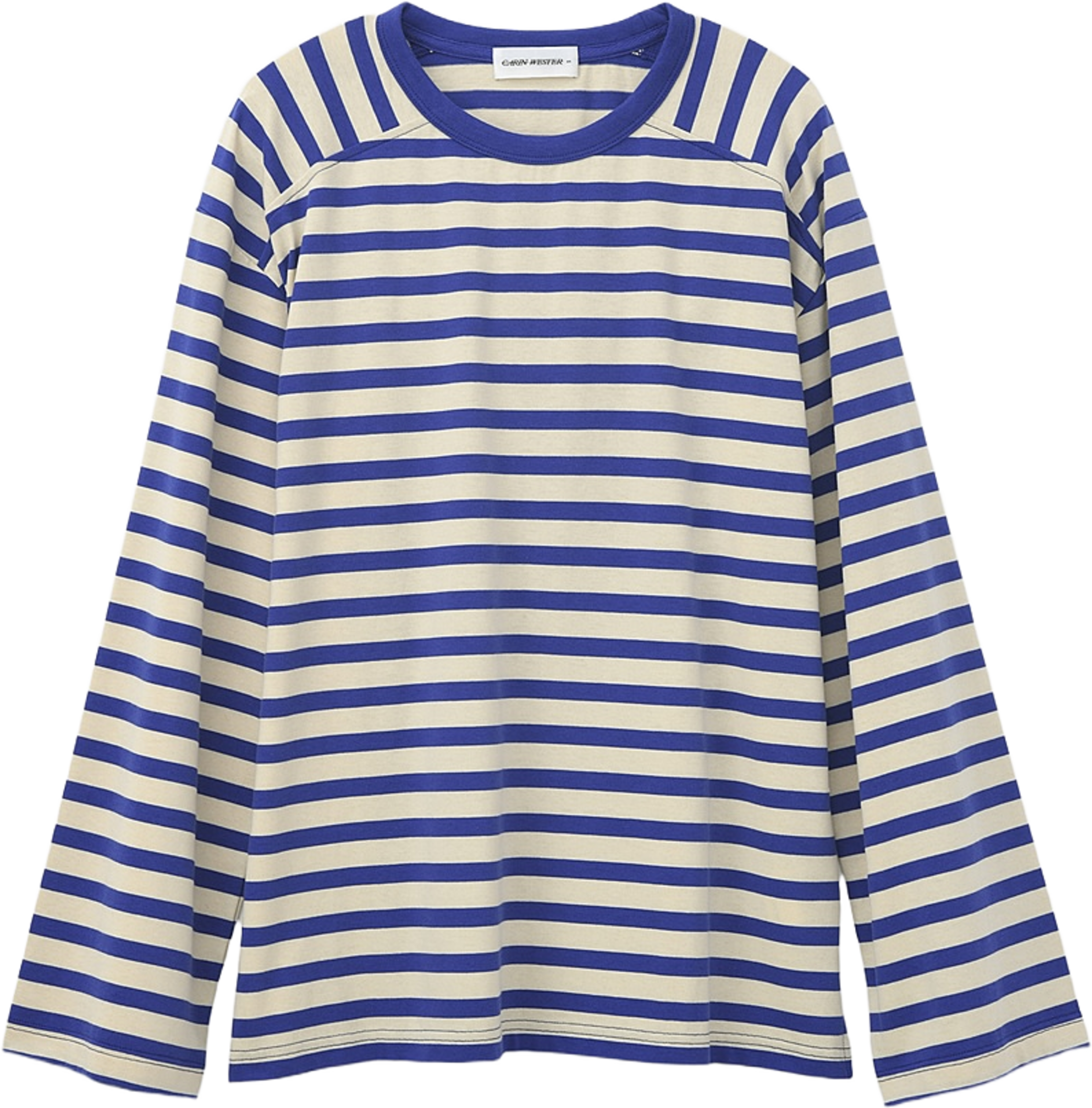 Jerseytopp ALFRIDA, från Carin Wester, i färgen Blue Stripe. Klicka för att öppna bilden i stort format
