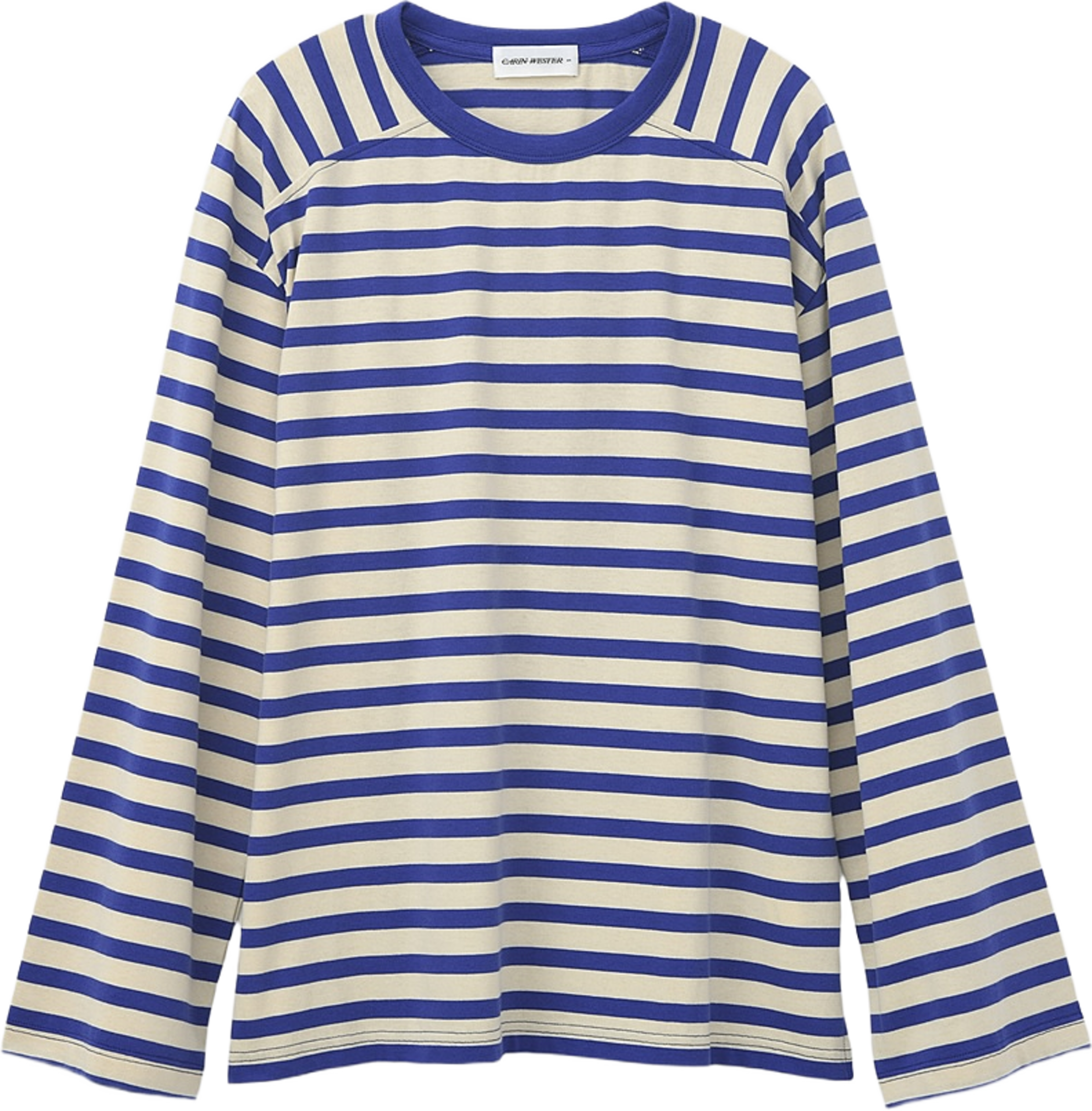 Jerseytopp ALFRIDA, från Carin Wester, i färgen Blue Stripe. Klicka för att öppna bilden i stort format