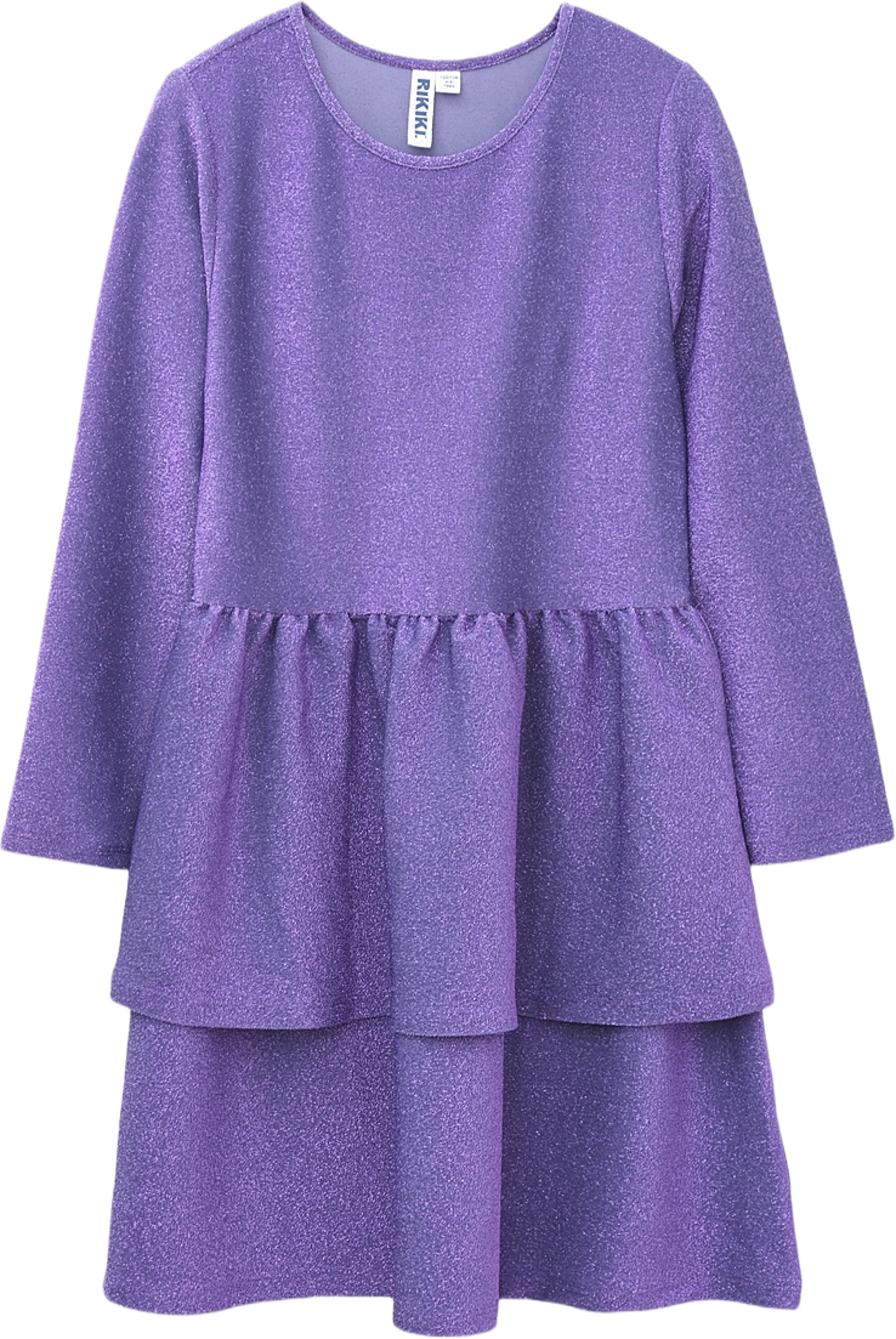 Glittrig klänning CAKE, från RIKIKI, i färgen Purple. Klicka för att öppna bilden i stort format