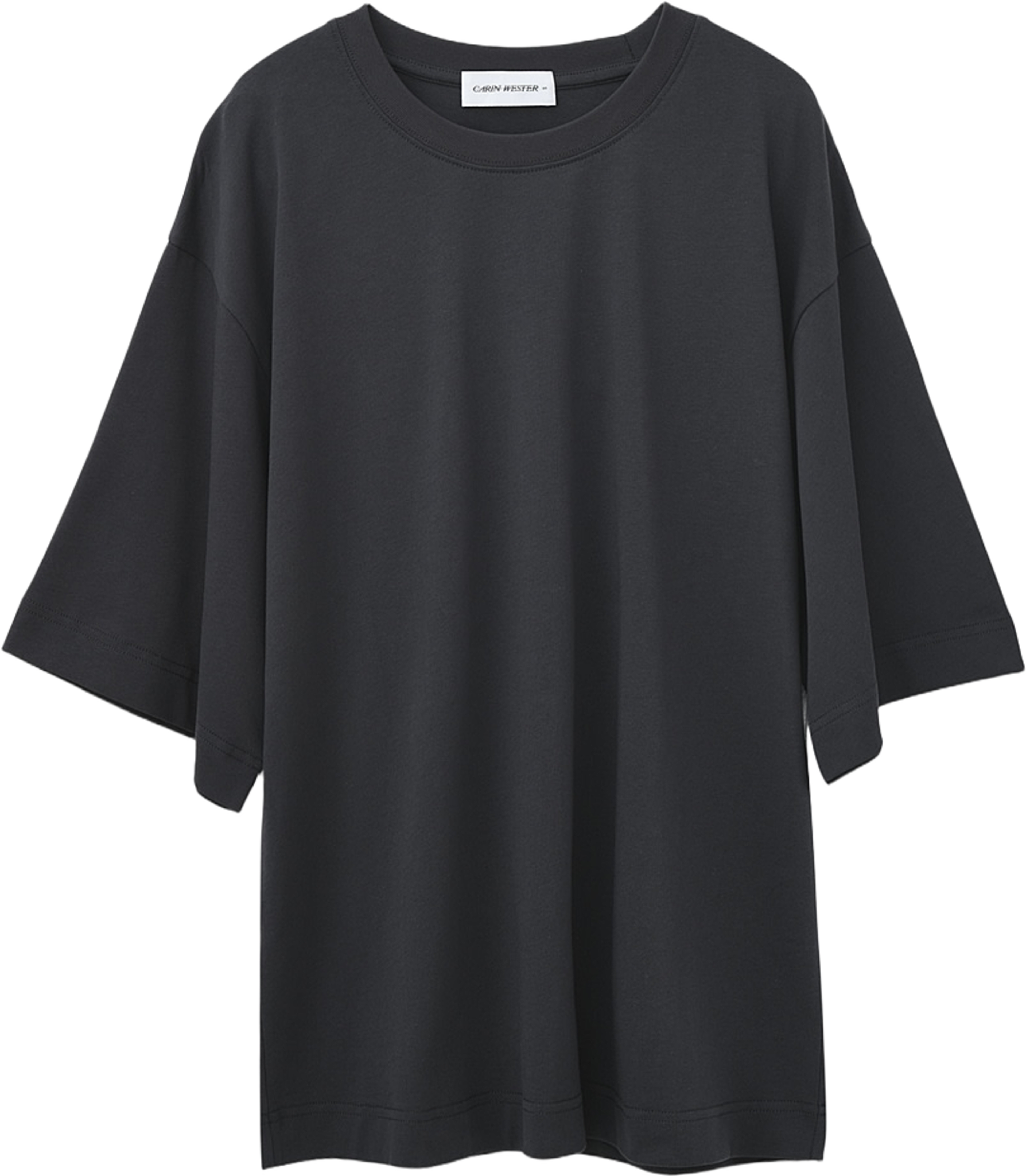 Jerseytopp SARANDA, från Carin Wester, i färgen Off Black. Klicka för att öppna bilden i stort format