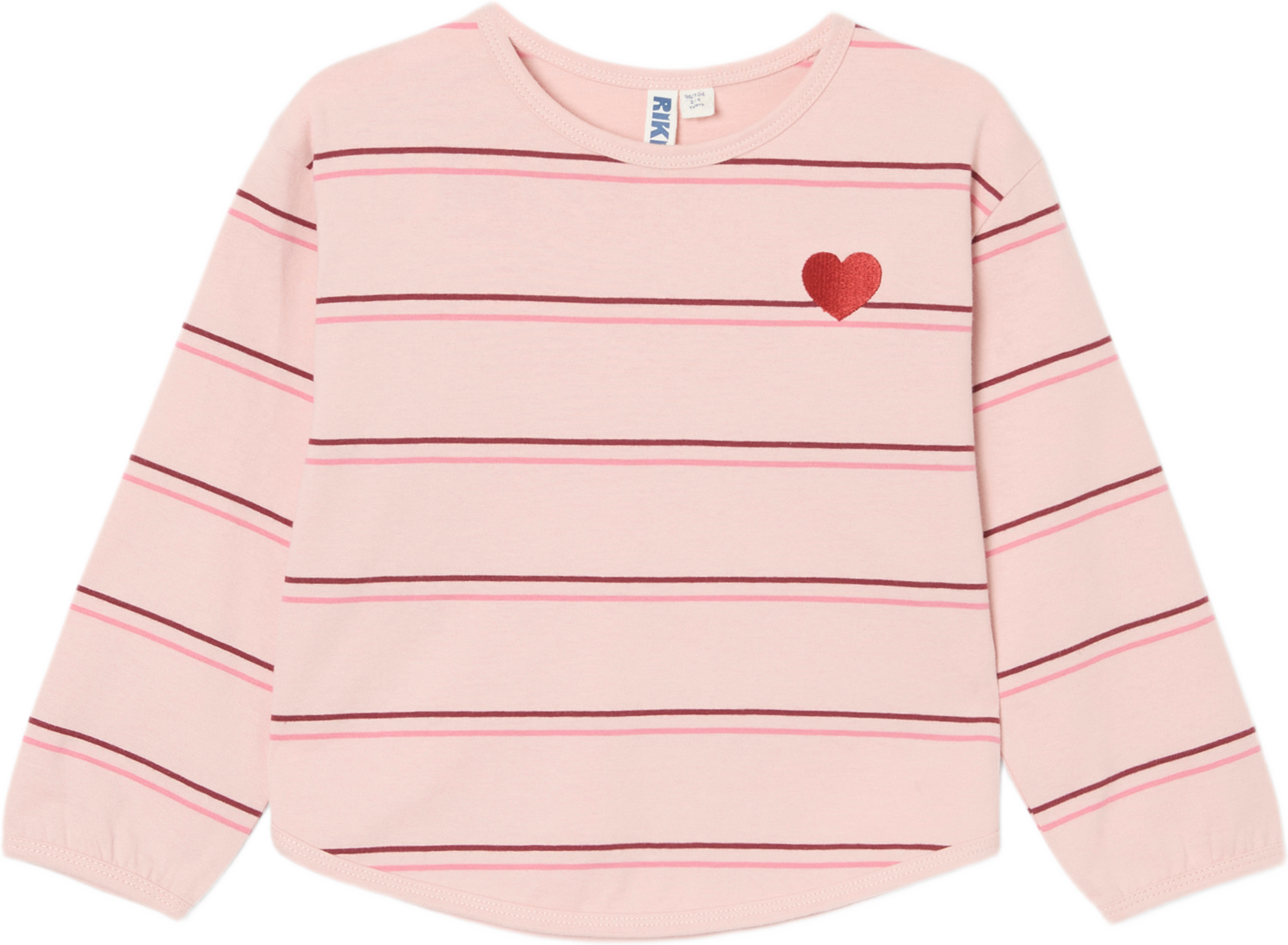 Långärmad topp SIENNA, från RIKIKI, i färgen Pink Stripe. Klicka för att öppna bilden i stort format