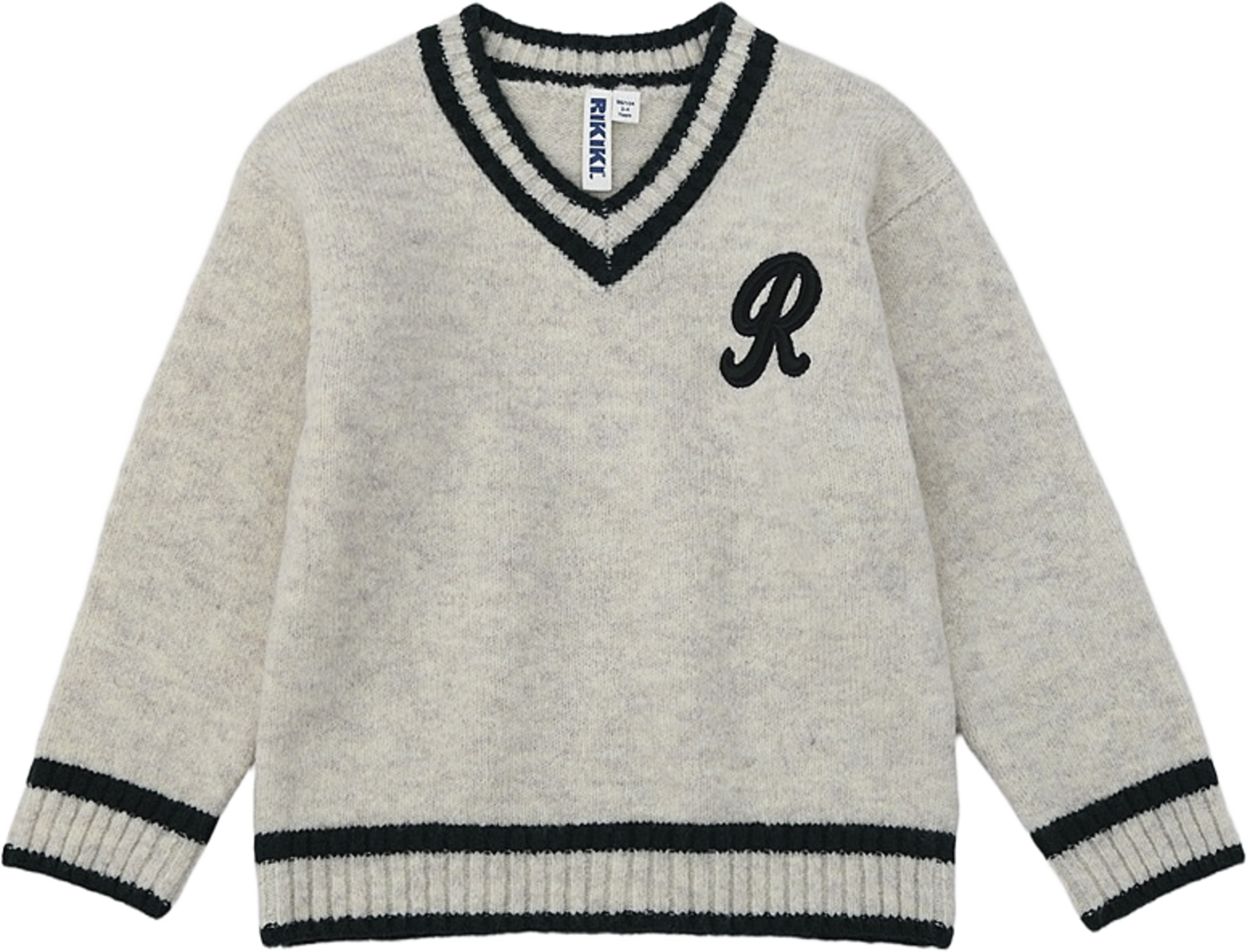 Stickad tröja RALPH, från RIKIKI, i färgen Off White. Klicka för att öppna bilden i stort format