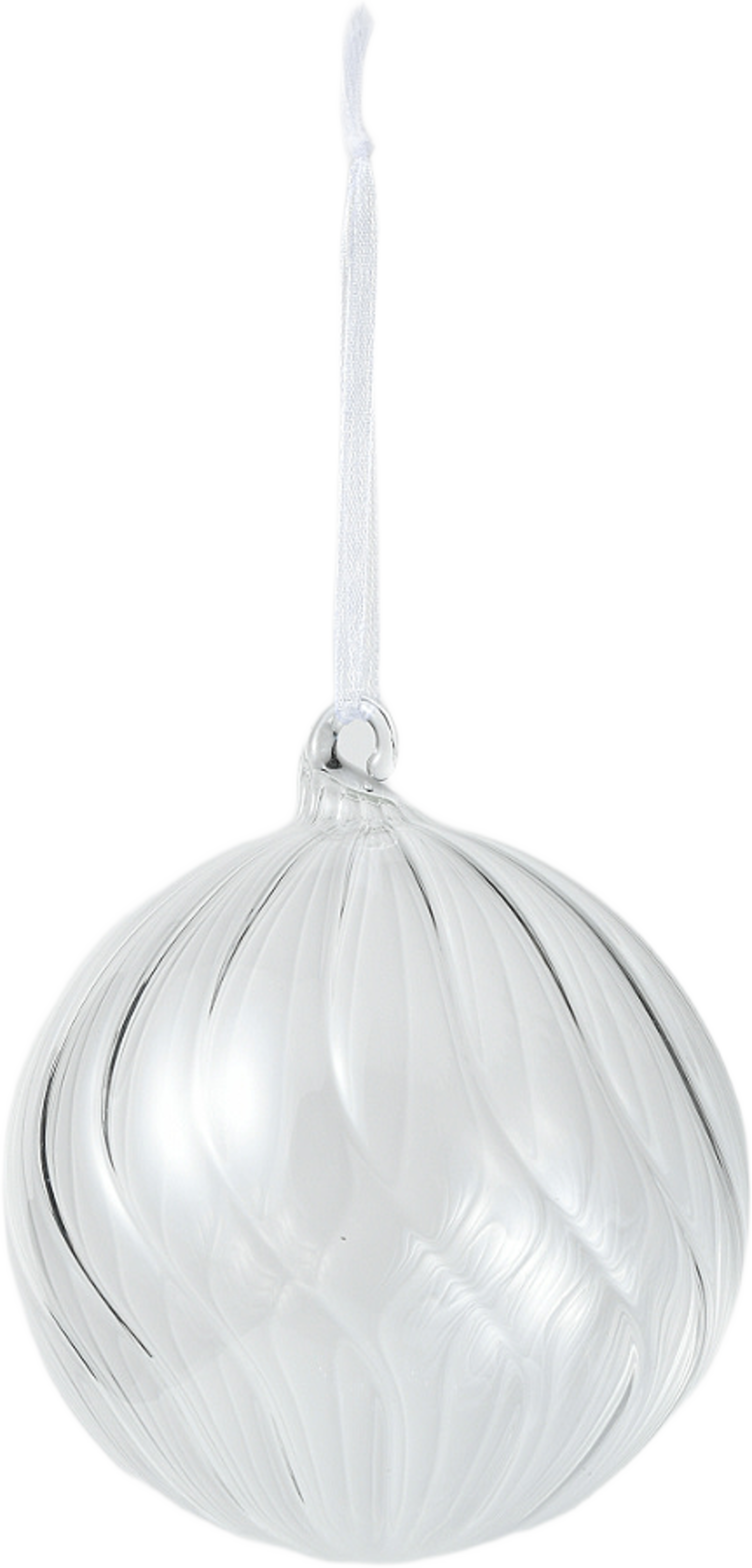 Julgranskula i glas TWIST 8 cm, från Åhléns Home, i färgen Transparent. Klicka för att öppna bilden i stort format
