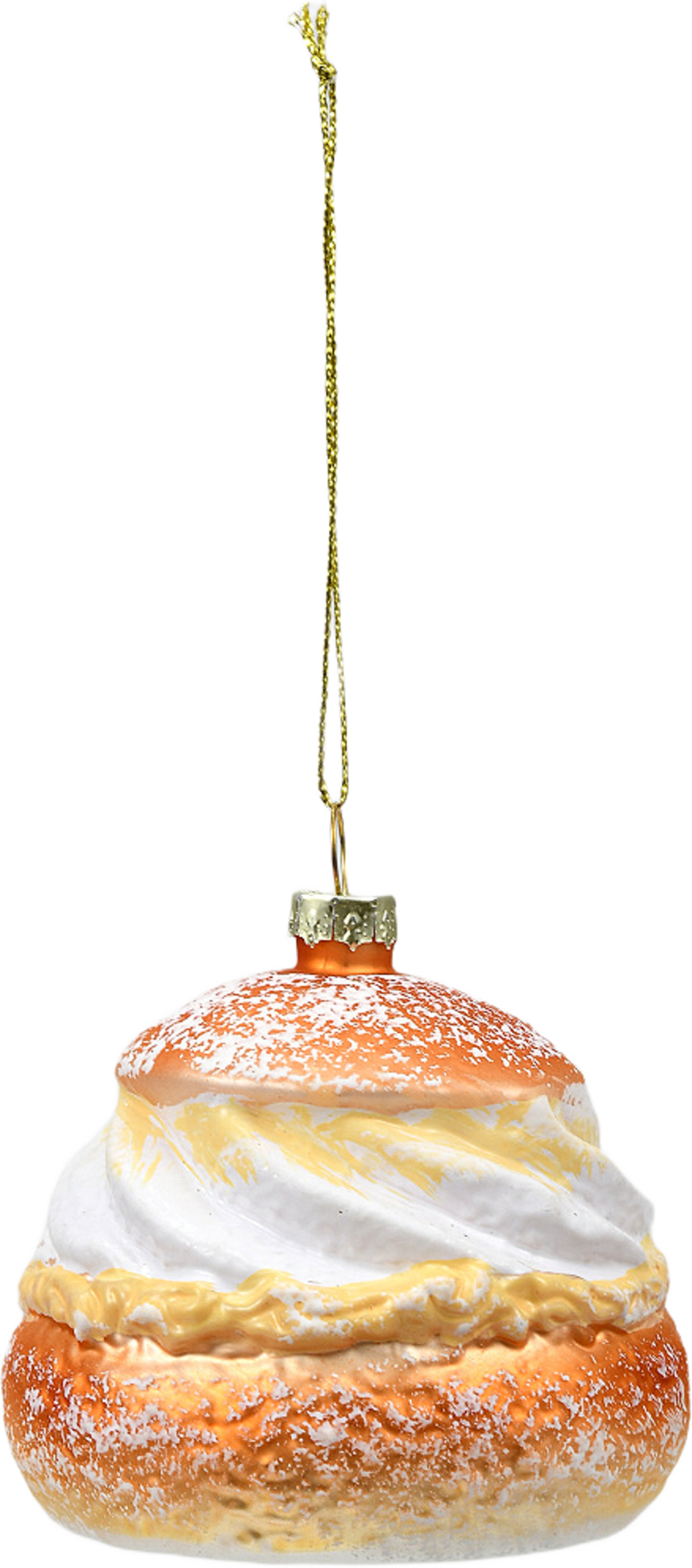 Julgranshänge i glas SEMLA, från Åhléns Home, i färgen Beige/White. Klicka för att öppna bilden i stort format