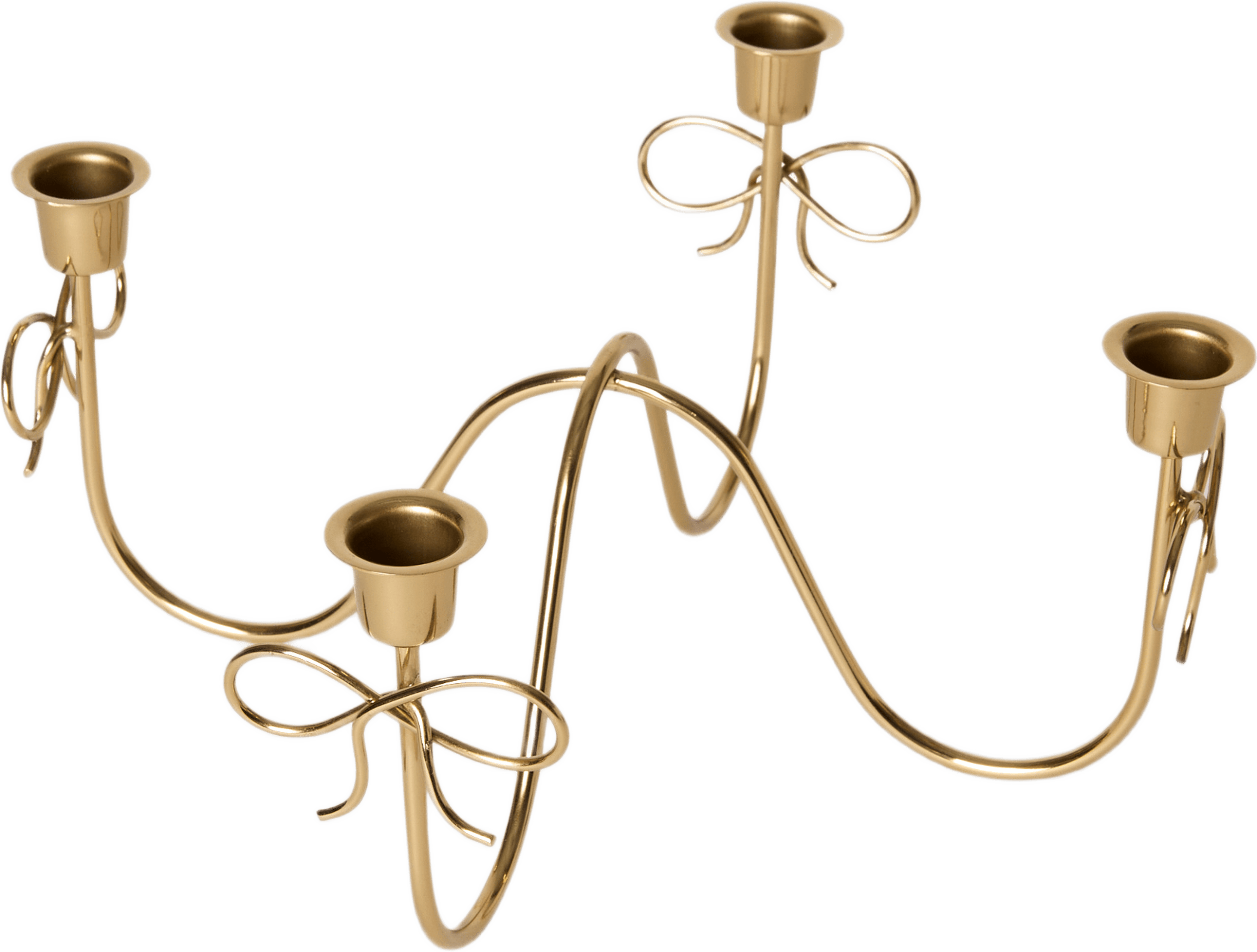 Adventsljusstake BOW, från Åhléns Home, i färgen Gold. Klicka för att öppna bilden i stort format