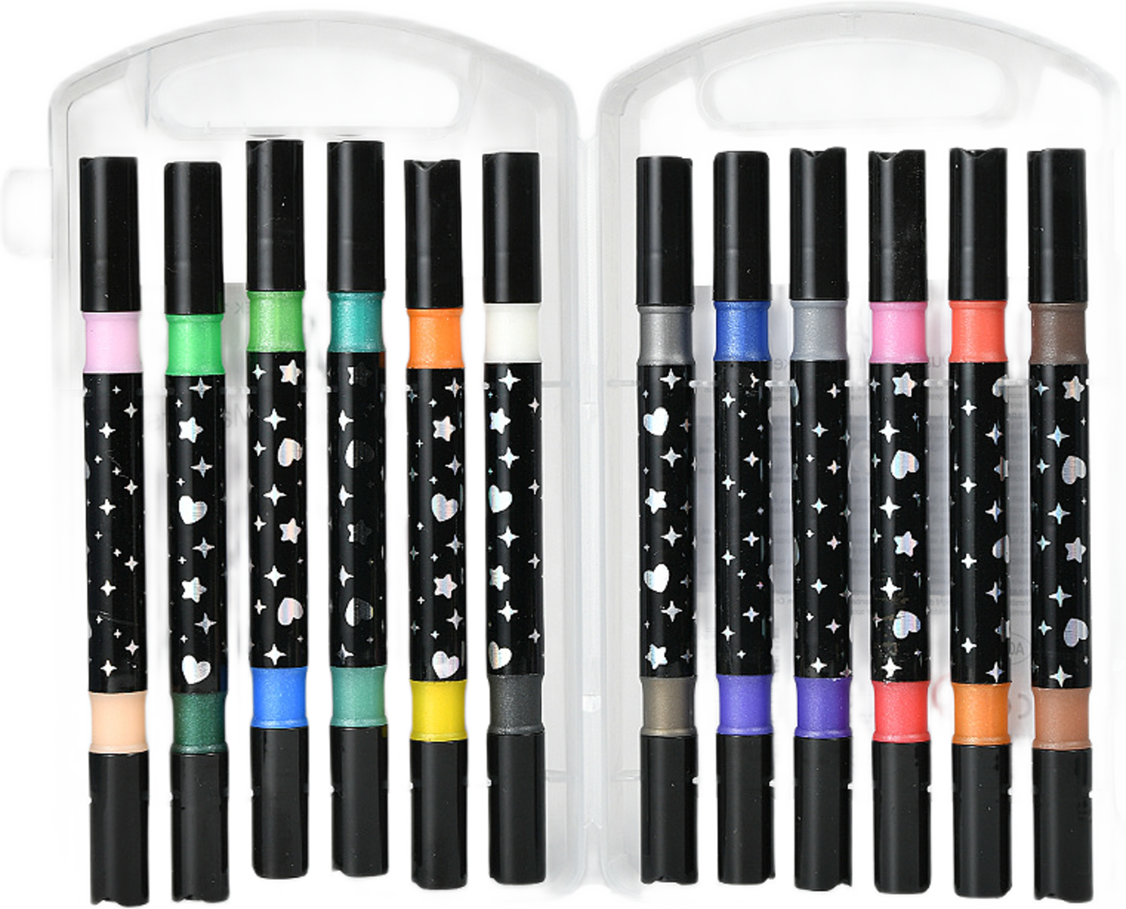 Glitterpennor med dubbla spetsar, 12-pack, från Å KIDS, i färgen Multi. Klicka för att öppna bilden i stort format