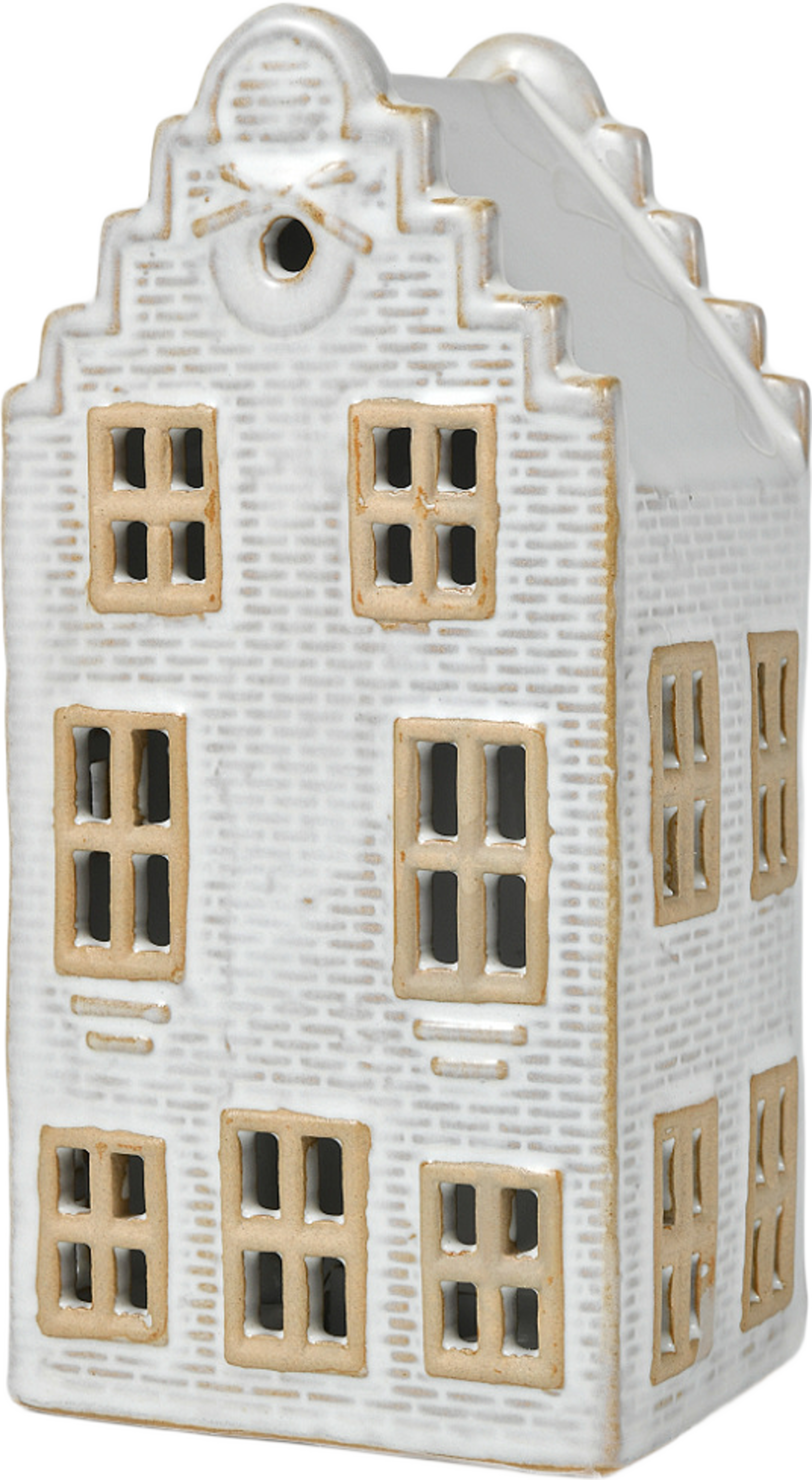 Ljuslykta hus LED 18 cm, från Åhléns Home, i färgen Beige. Klicka för att öppna bilden i stort format