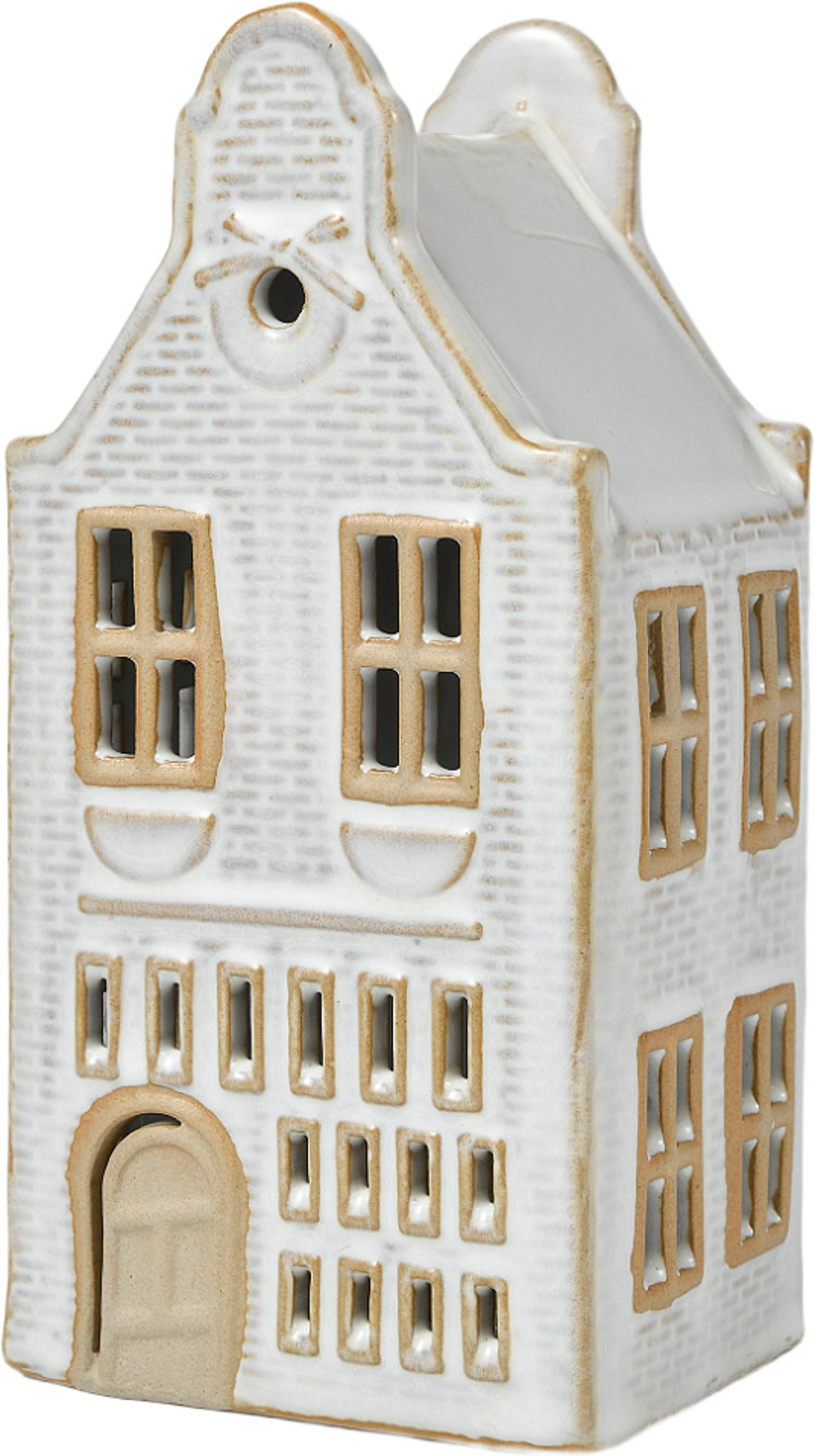 Ljuslykta hus LED 16 cm, från Åhléns Home, i färgen Beige. Klicka för att öppna bilden i stort format