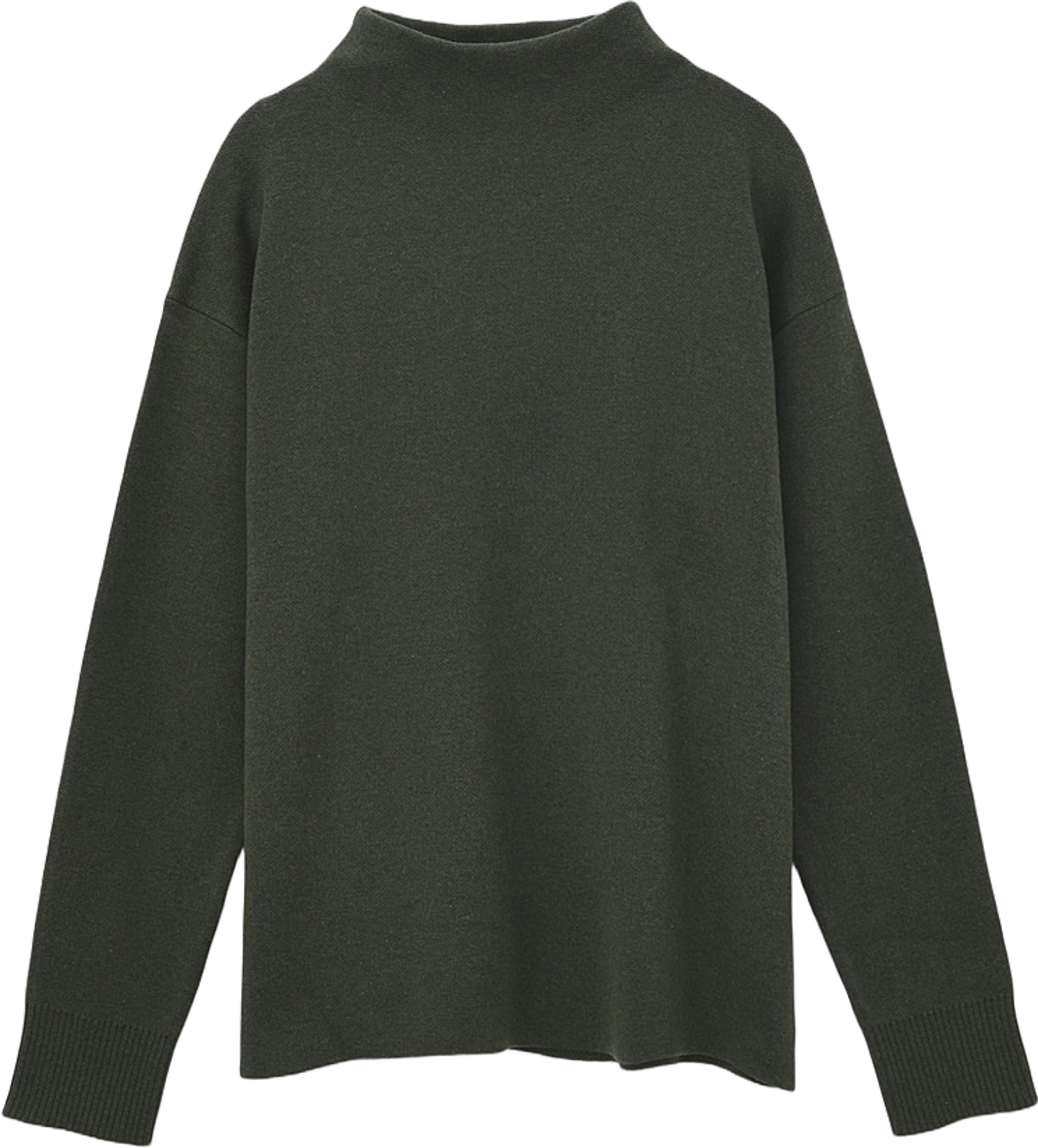 Stickad jumper BELL, från Å WOMAN, i färgen Dk Green. Klicka för att öppna bilden i stort format