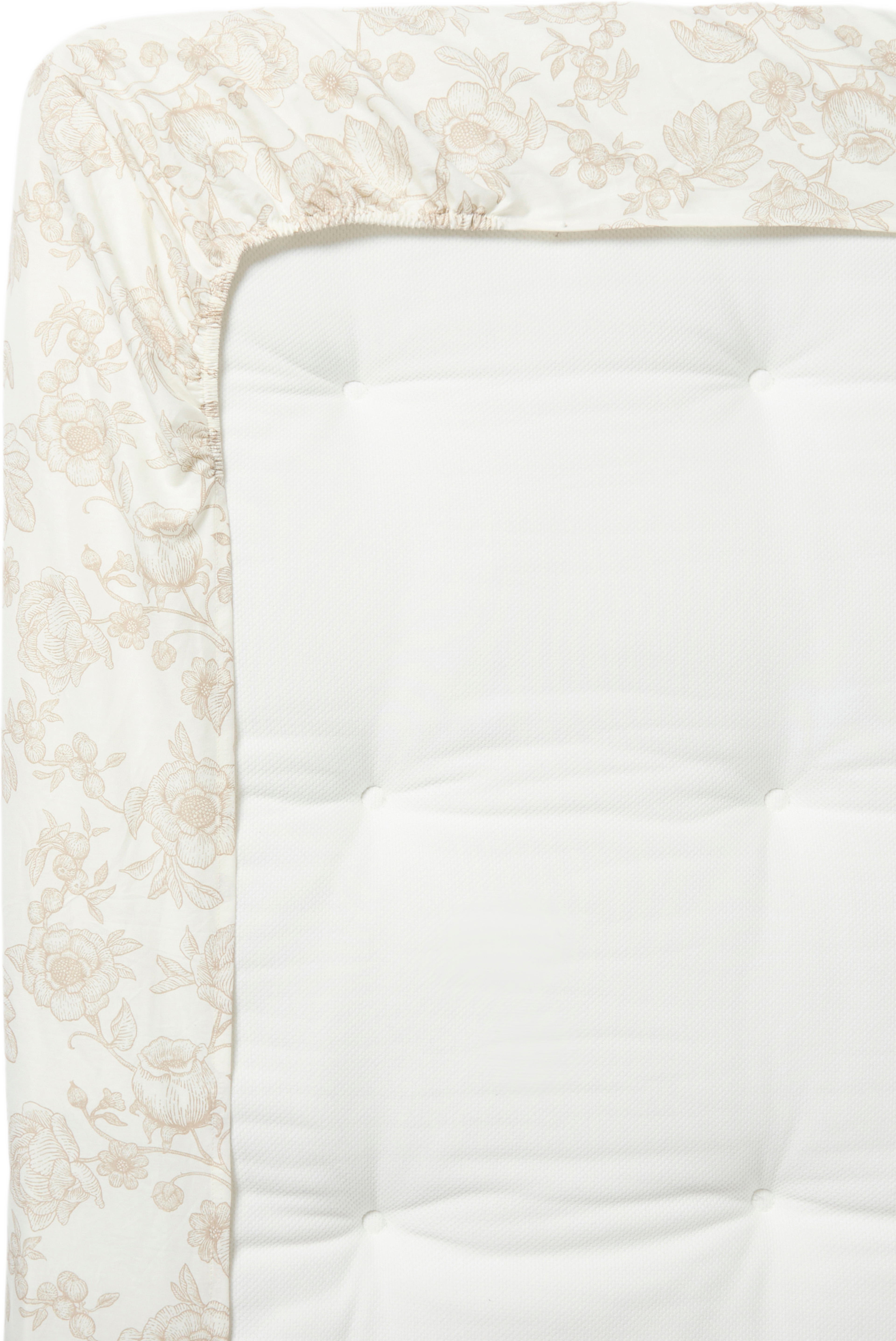 Dra-på-lakan ELISE 90x200 cm, från Åhléns Home, i färgen Beige Floral. Klicka för att öppna bilden i stort format