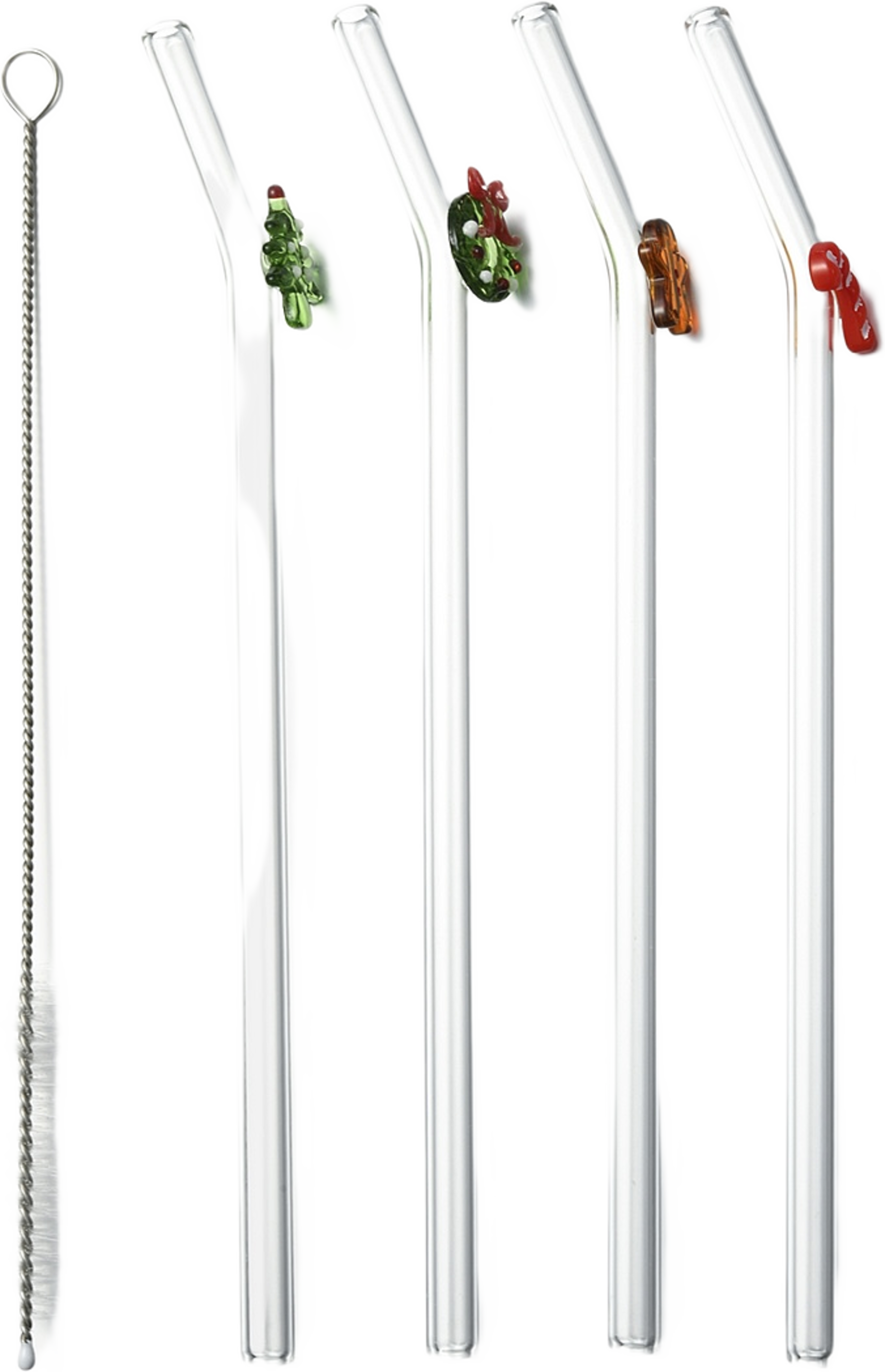 Sugrör i glas X-MAS, 4-pack, från Åhléns Home, i färgen Multi. Klicka för att öppna bilden i stort format