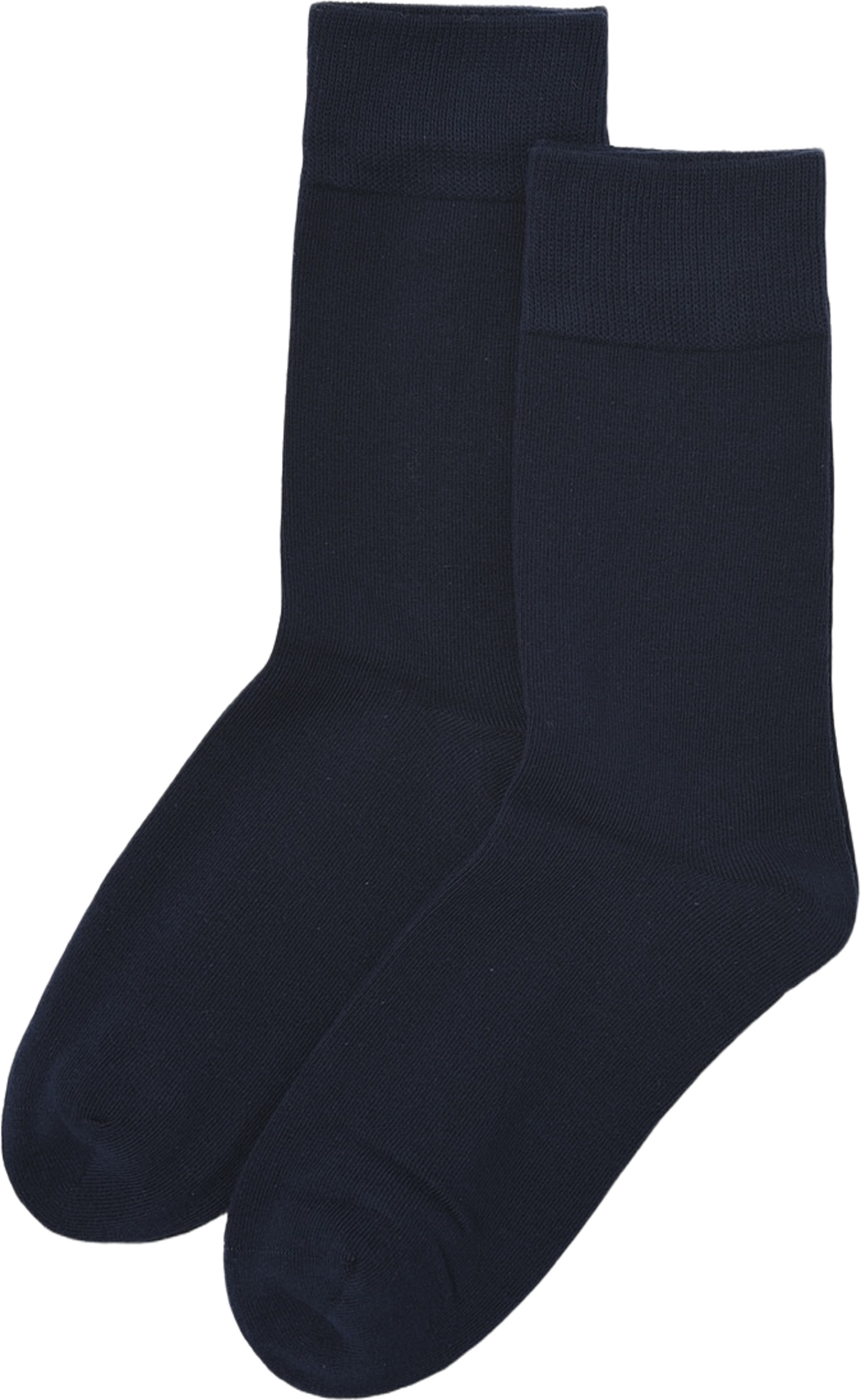 Enfärgade strumpor, 2-pack, från NORVIE, i färgen Navy. Klicka för att öppna bilden i stort format