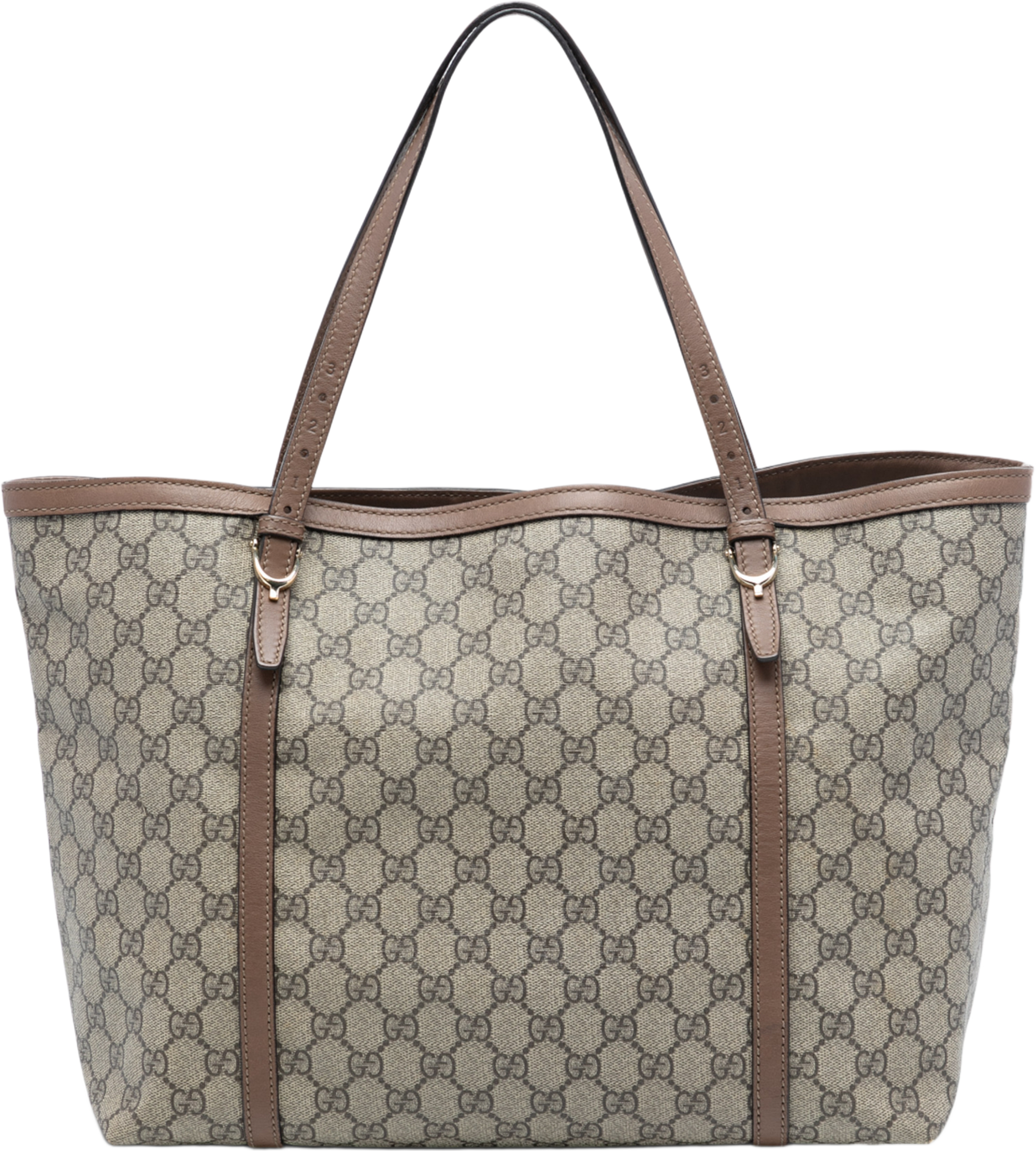 Gucci Gg Supreme Nice Tote, från Luxclusif, i färgen beige. Klicka för att öppna bilden i stort format