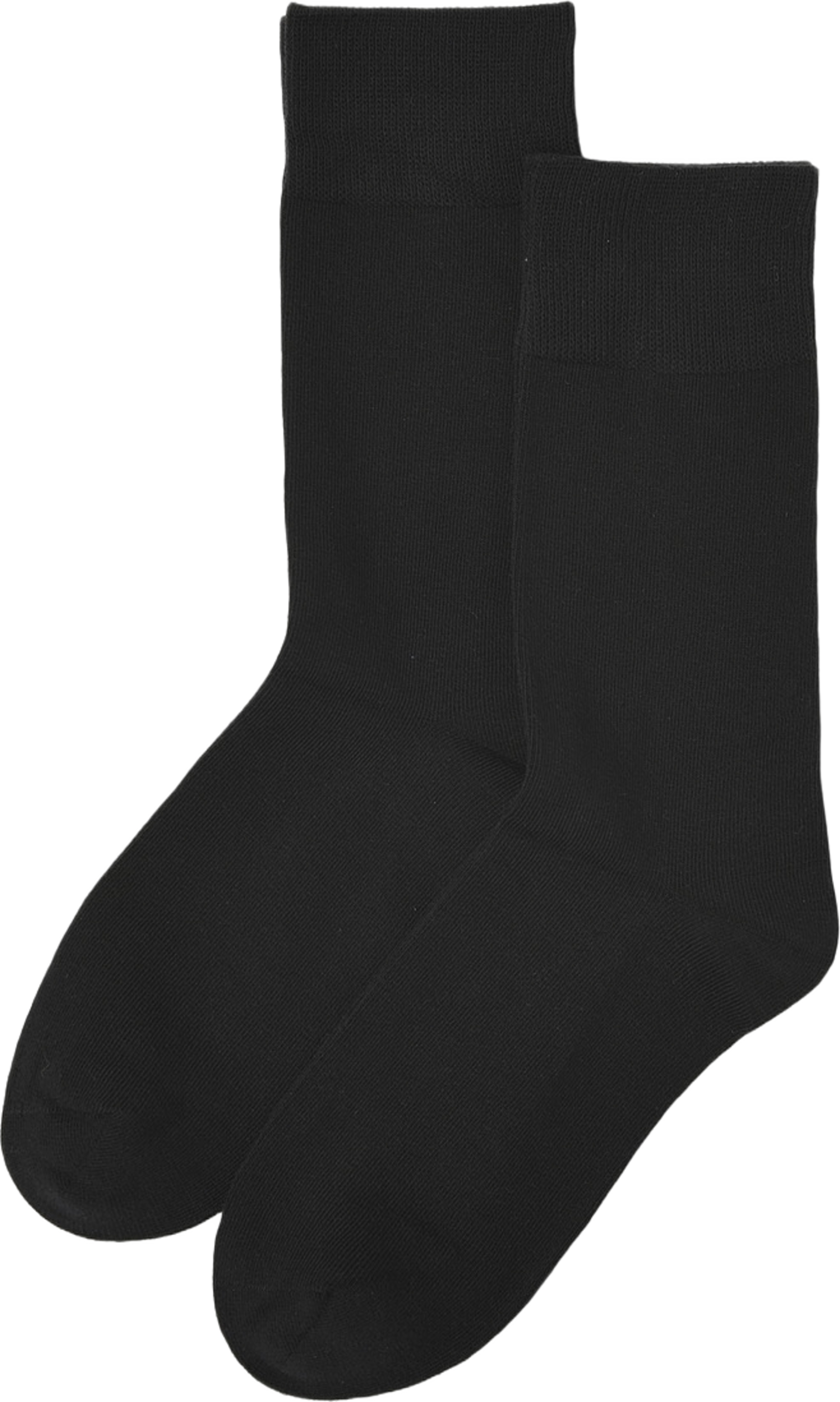 Enfärgade strumpor, 2-pack, från NORVIE, i färgen Black. Klicka för att öppna bilden i stort format