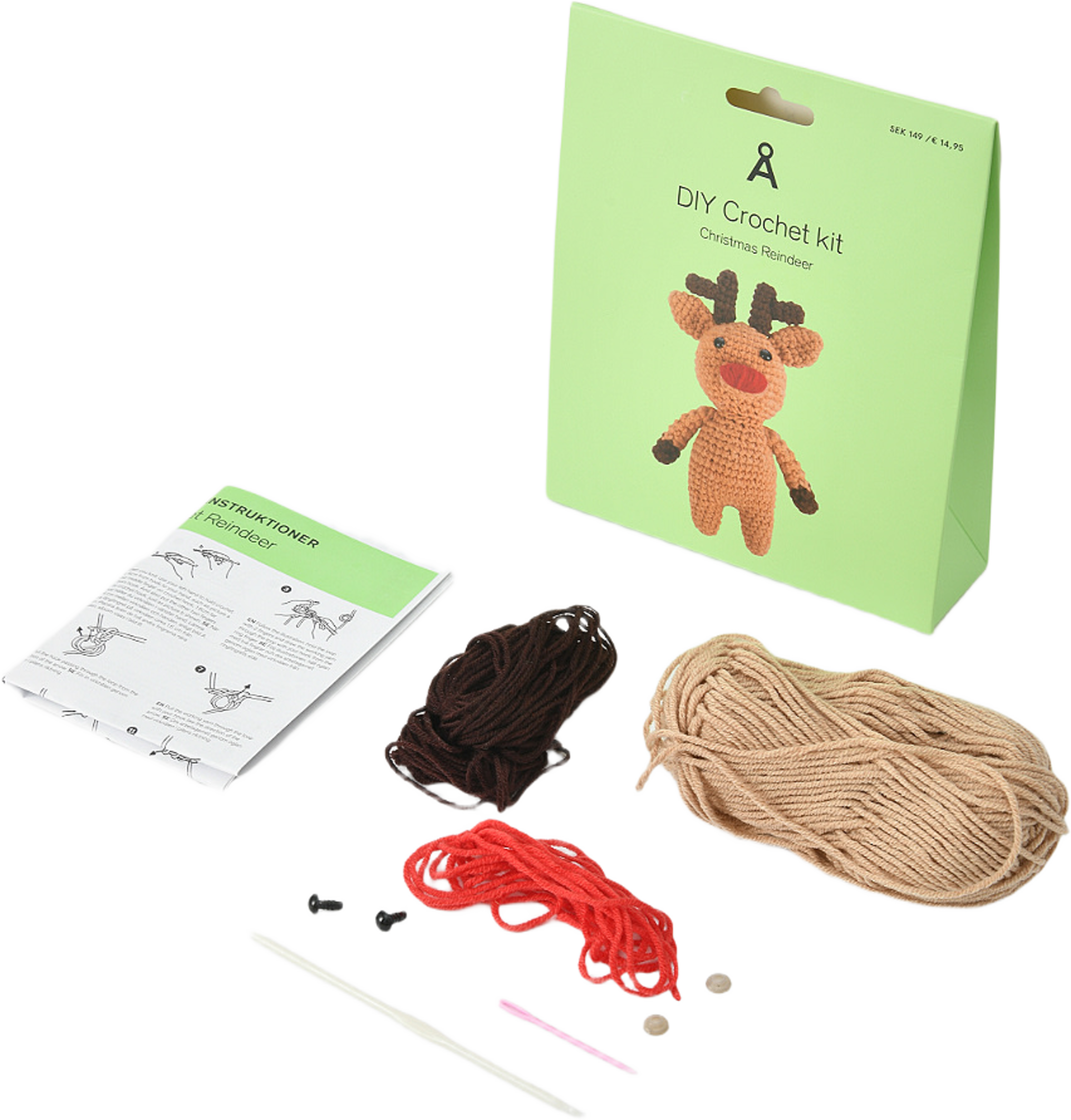 DIY kit virkning jul, från Å KIDS, i färgen Beige. Klicka för att öppna bilden i stort format
