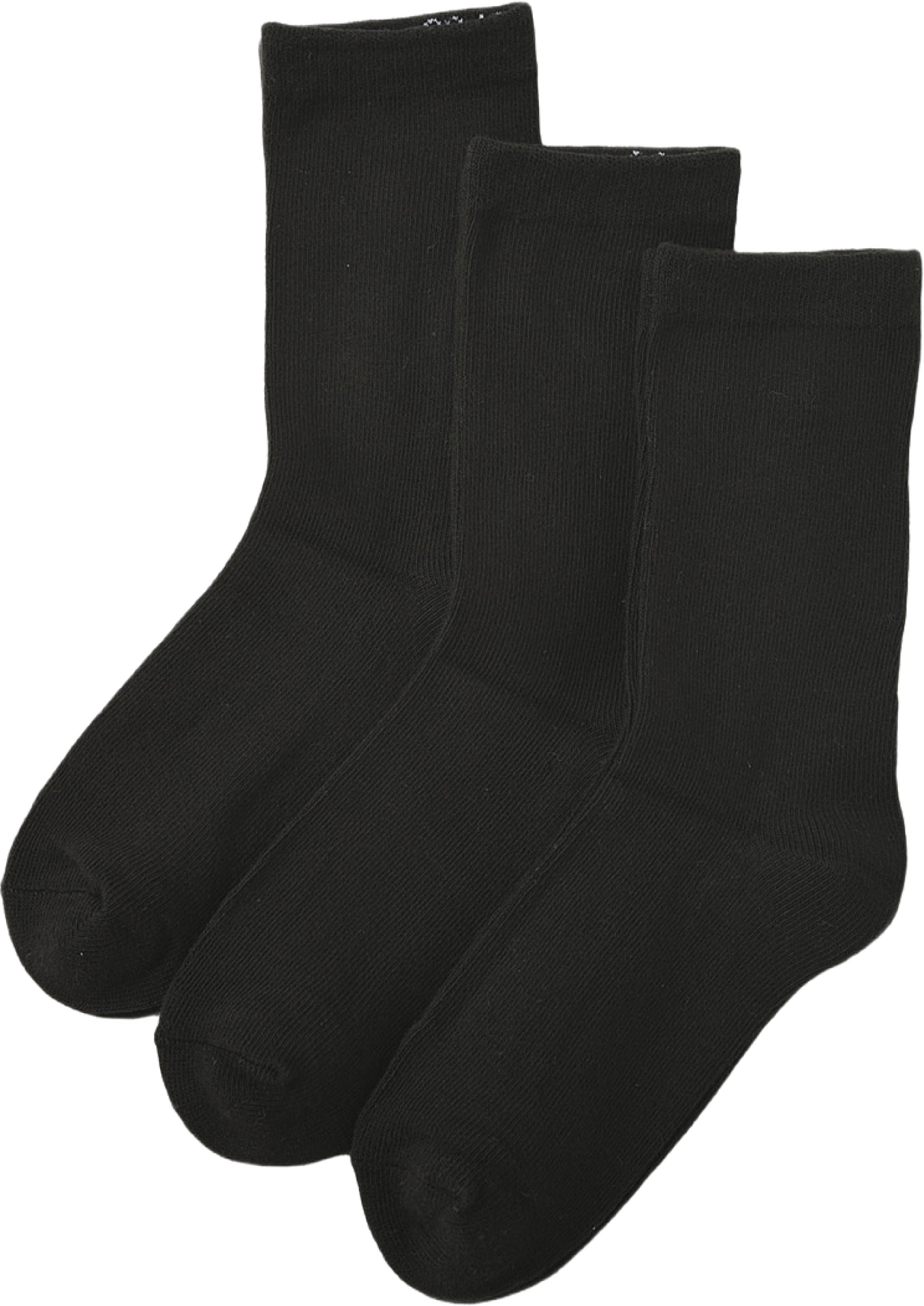 Enfärgade strumpor, 3-pack, från RIKIKI, i färgen Black. Klicka för att öppna bilden i stort format